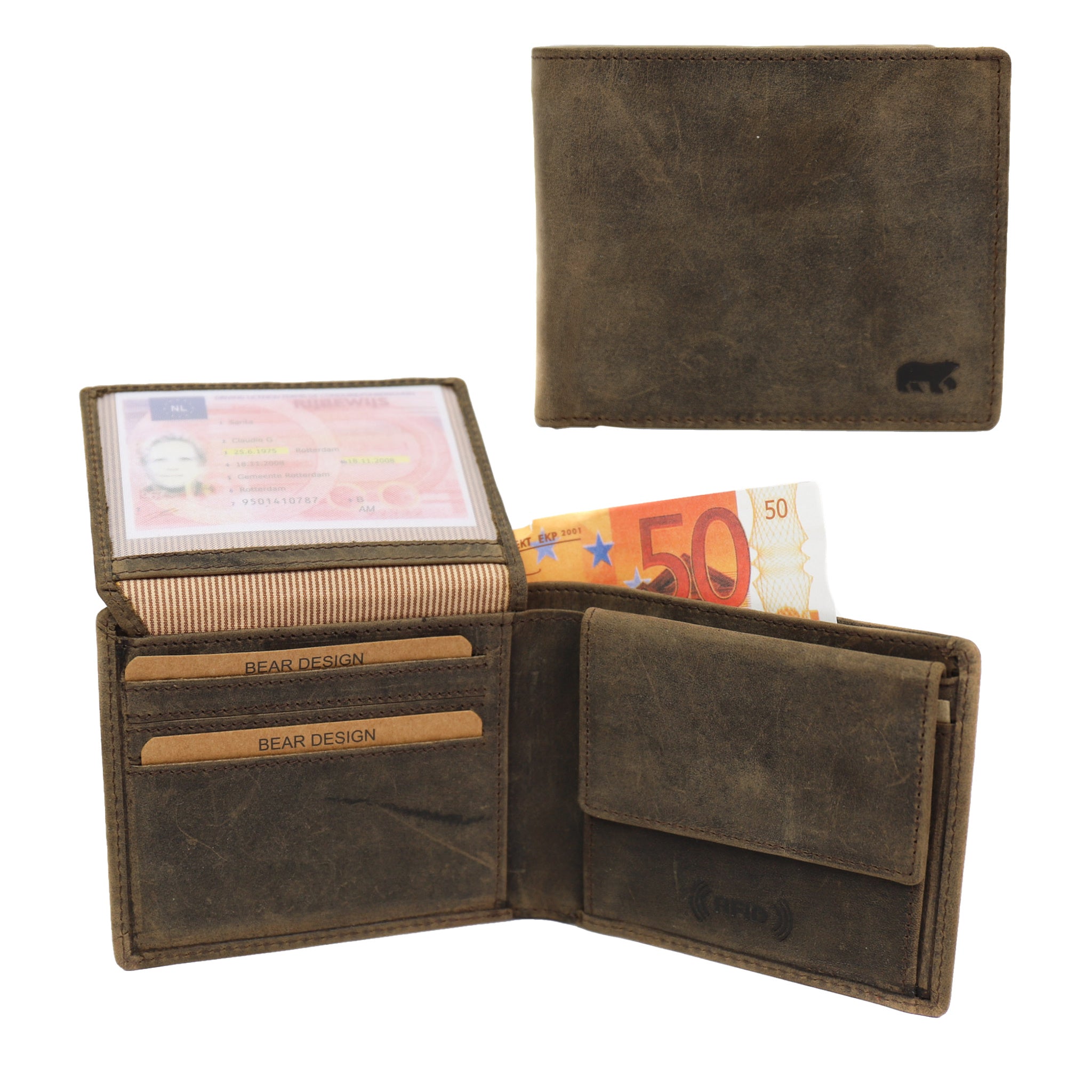 Billfold 'Max' bruin