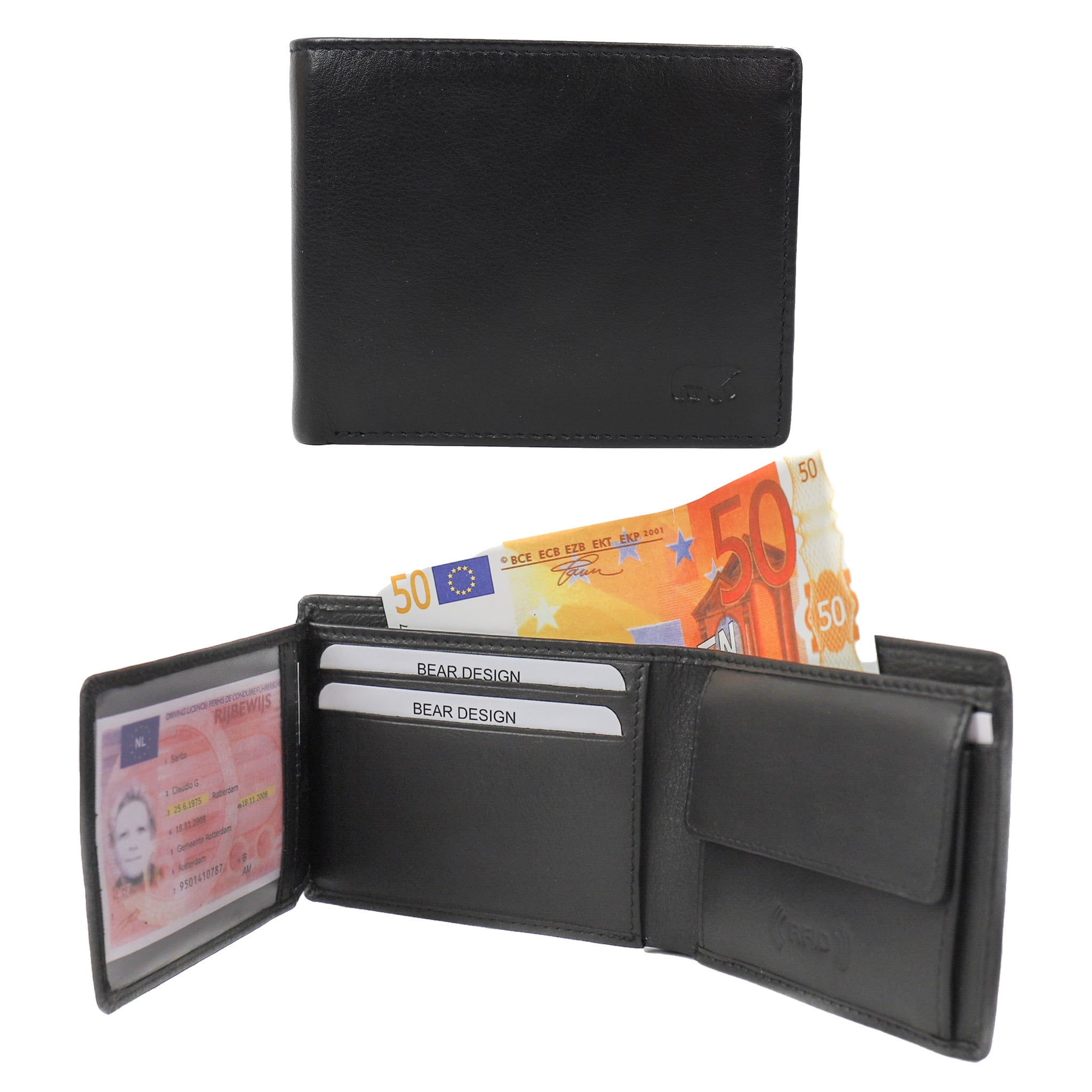 Billfold 'Tom' zwart