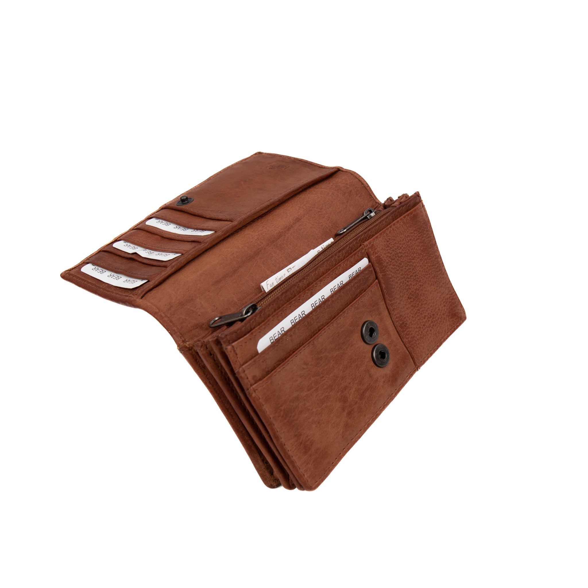 Overslag portemonnee 'Brigitte' cognac - CP 6700