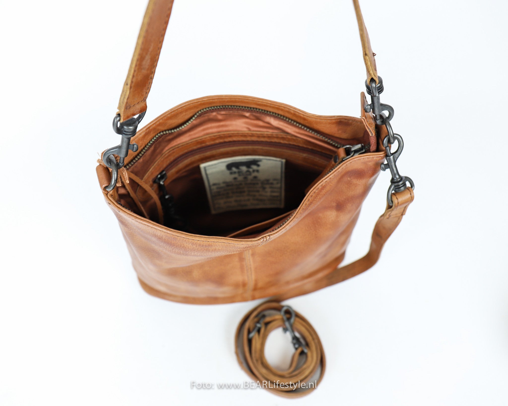 Buideltasje 'Caprica' cognac