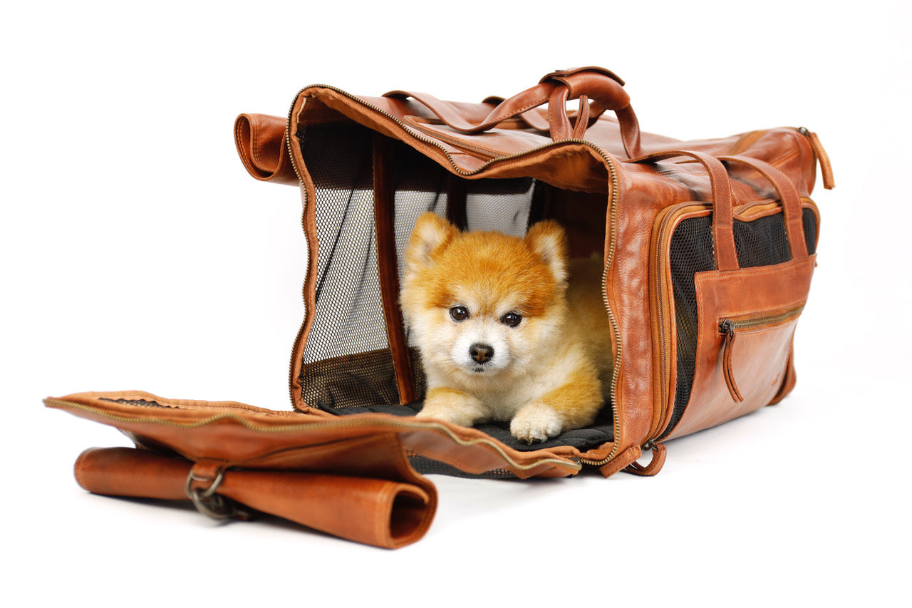 Weekendtas 'Simba' cognac - CL 42295