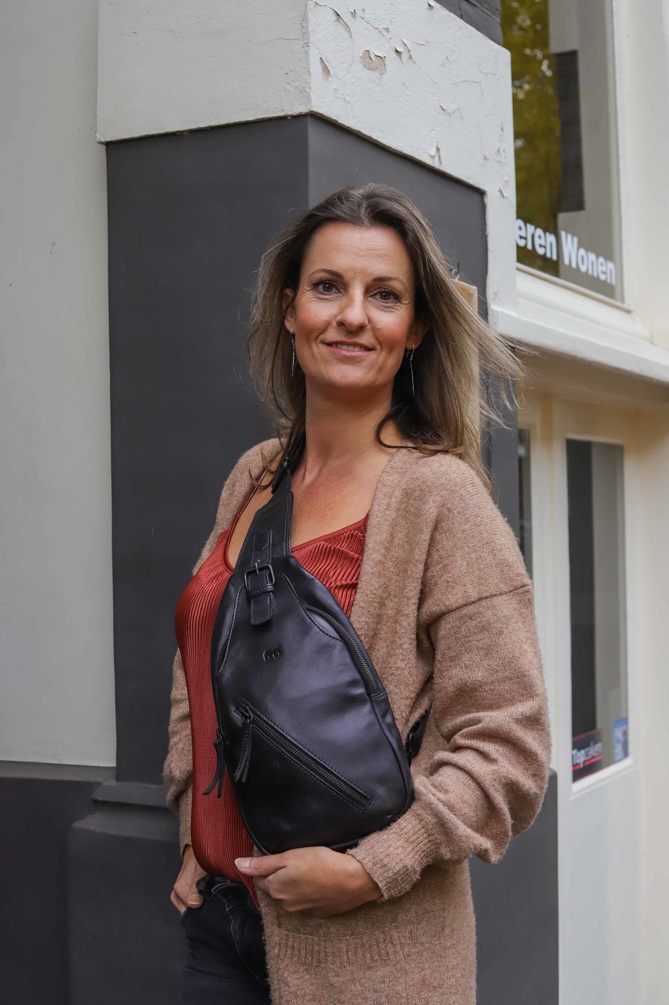 Crossbody tas 'Daley' zwart