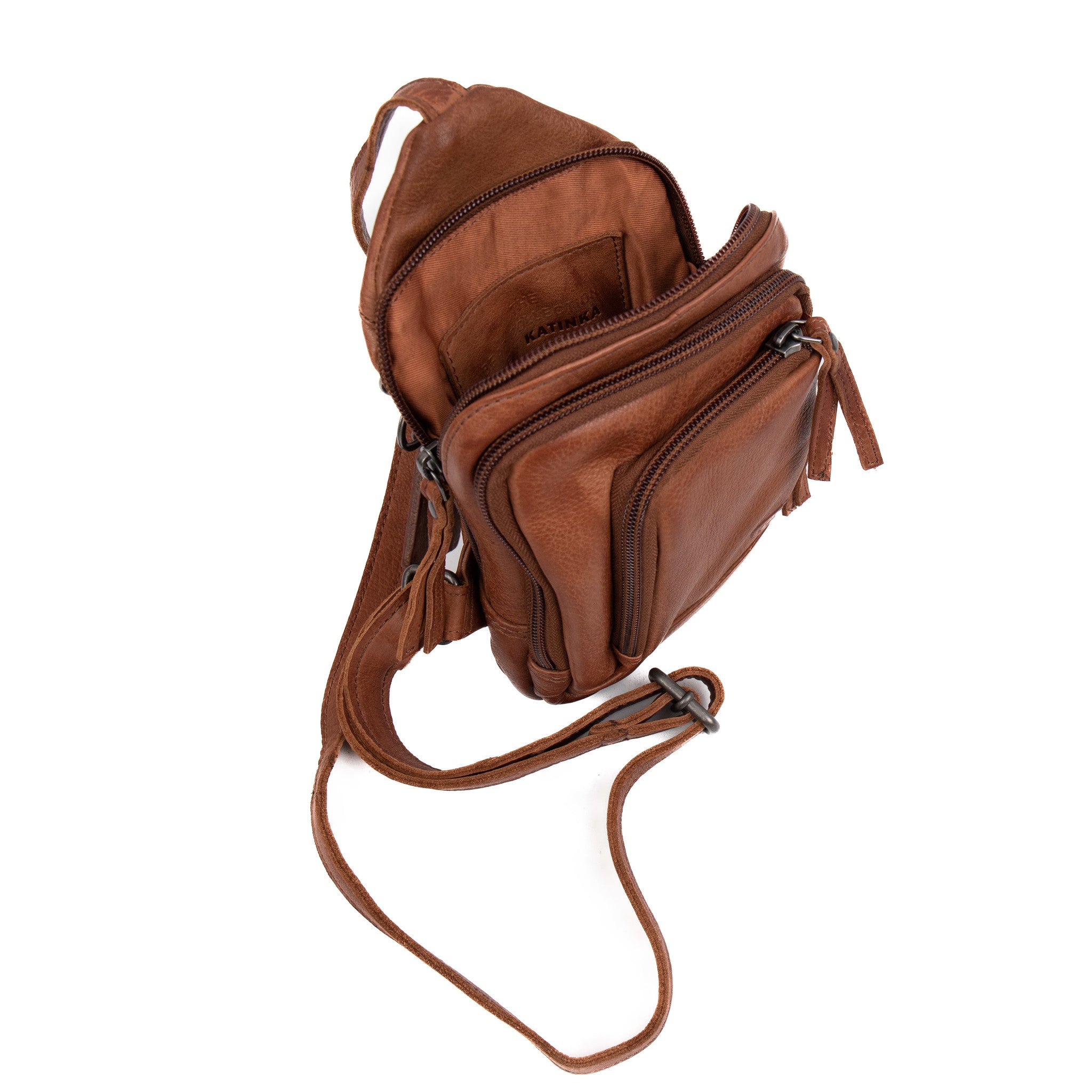 Crossbody bag 'Katinka' cognac
