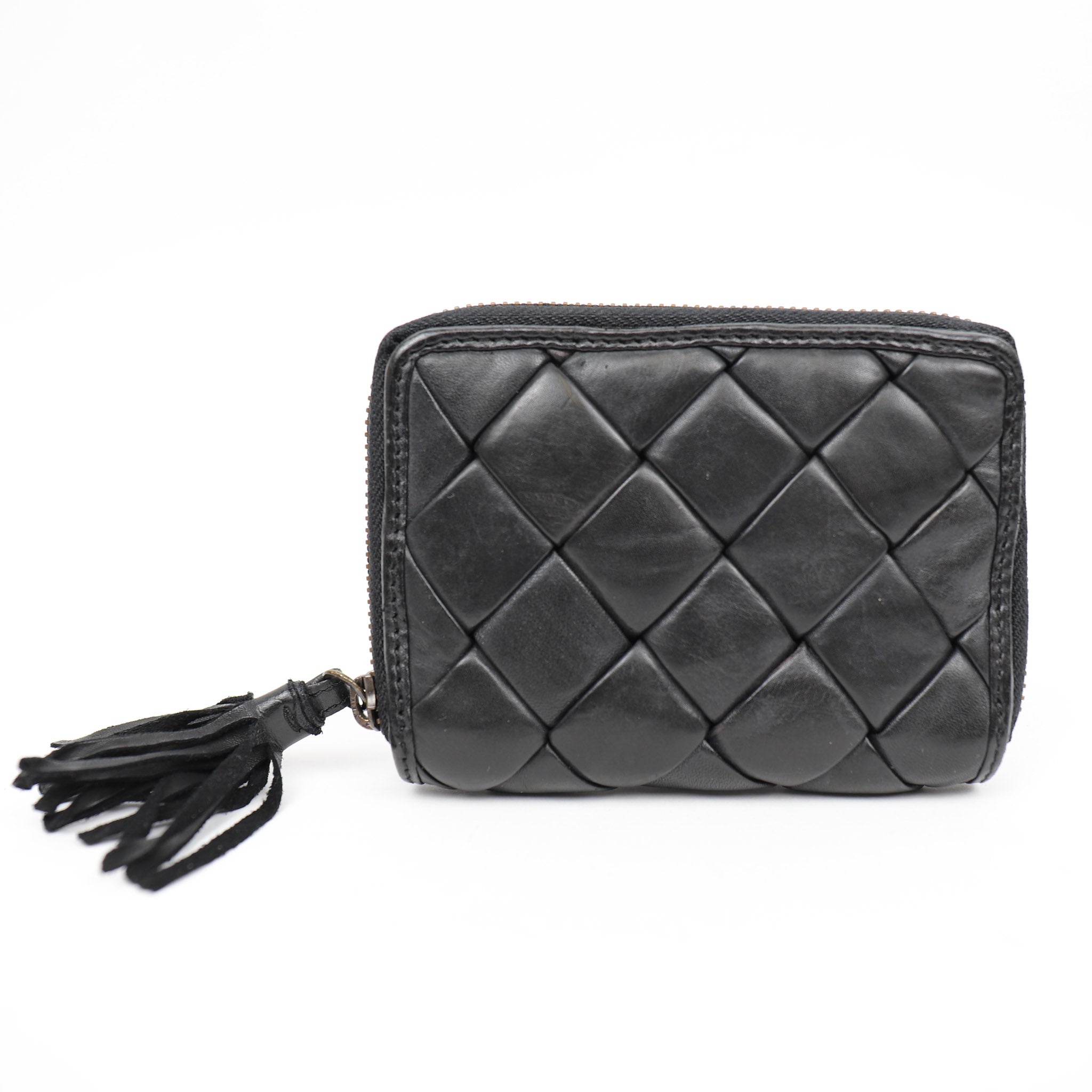 Braided wallet 'Marijn' black