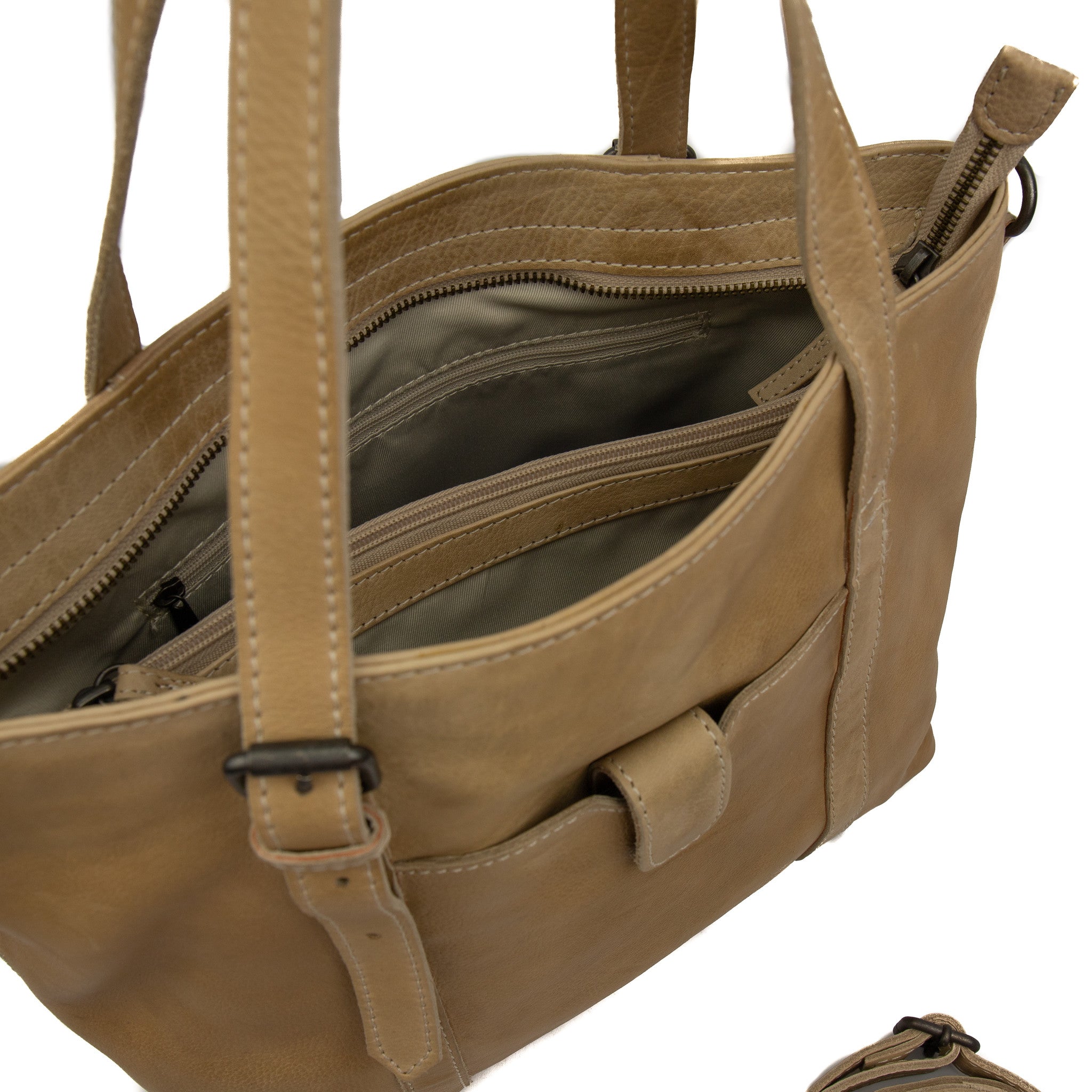 Hand/shoulder bag 'Anja' beige