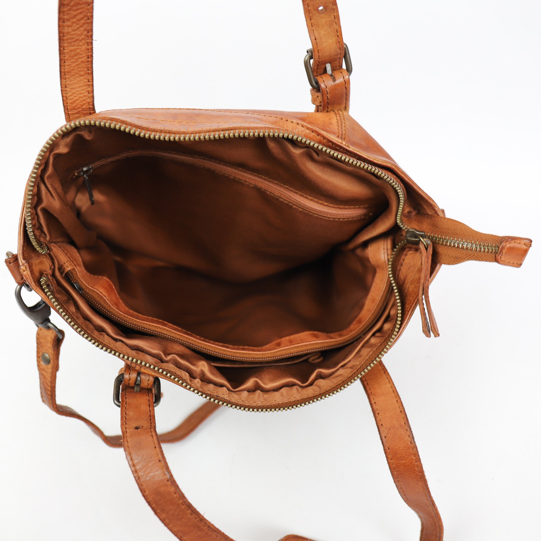 Hand-/schoudertas 'Anja' cognac