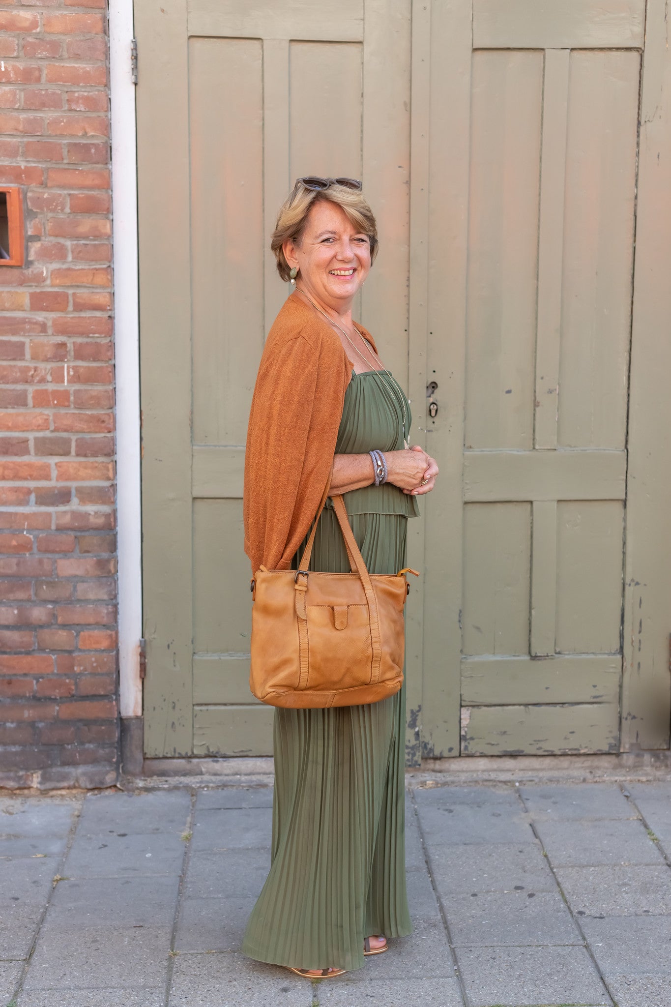 Hand-/schoudertas 'Anja' geel