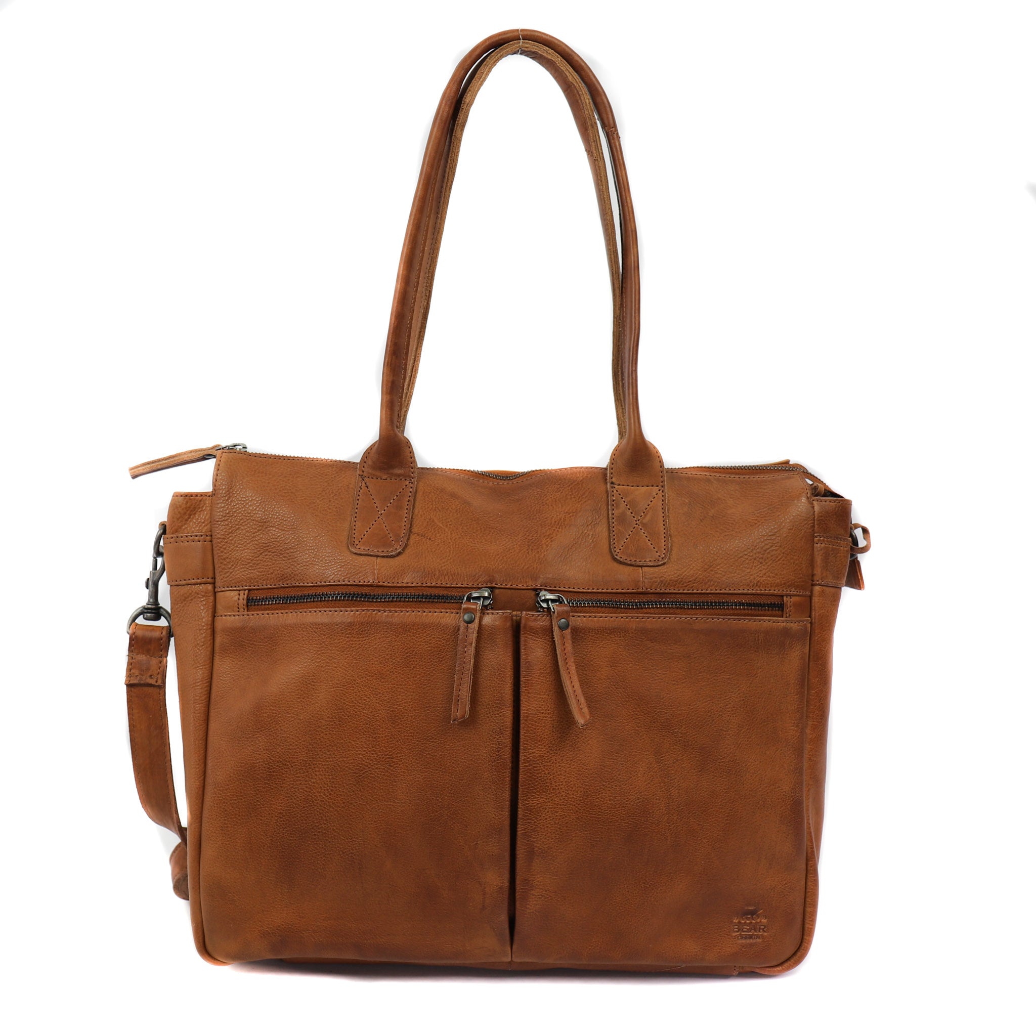 Hand/shoulder bag 'Binni' cognac