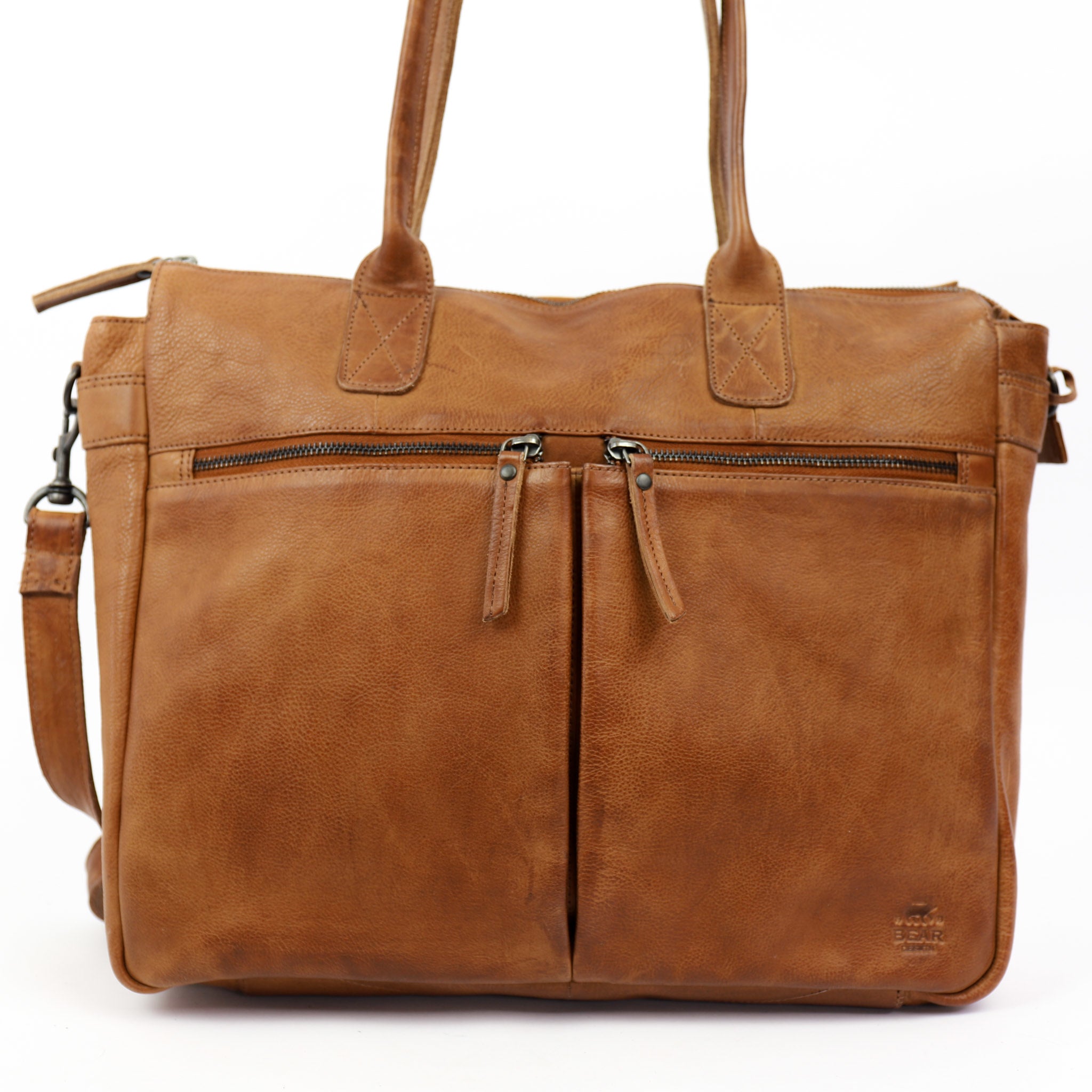 Hand/shoulder bag 'Binni' cognac