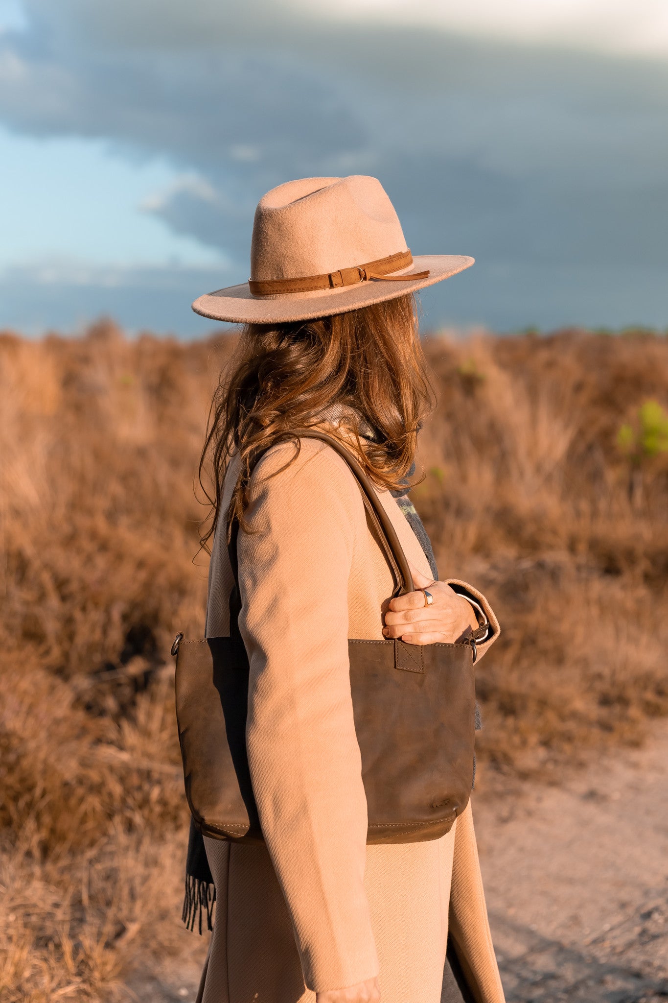 Hand/shoulder bag 'Katya' taupe