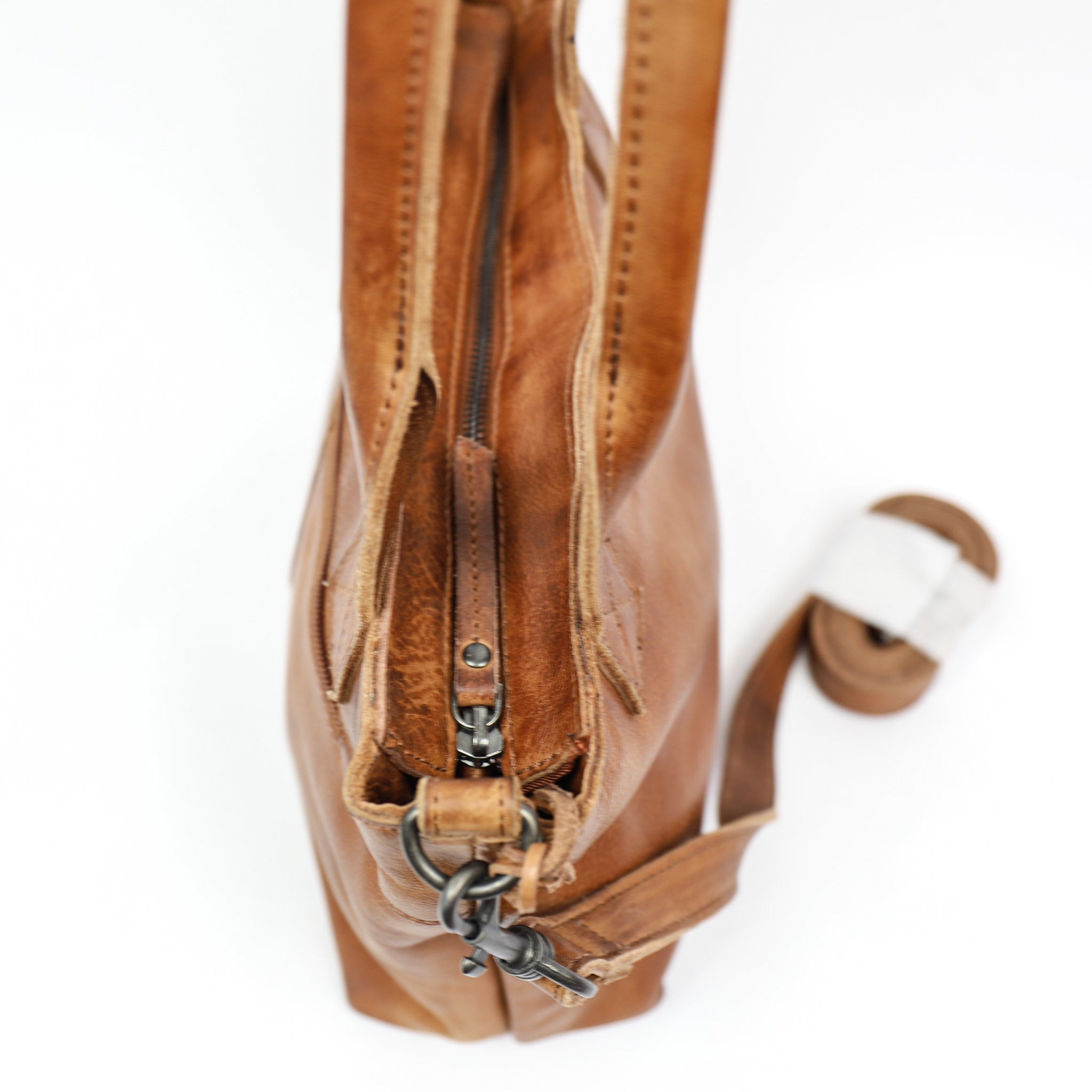 Hand/shoulder bag 'Katya' cognac
