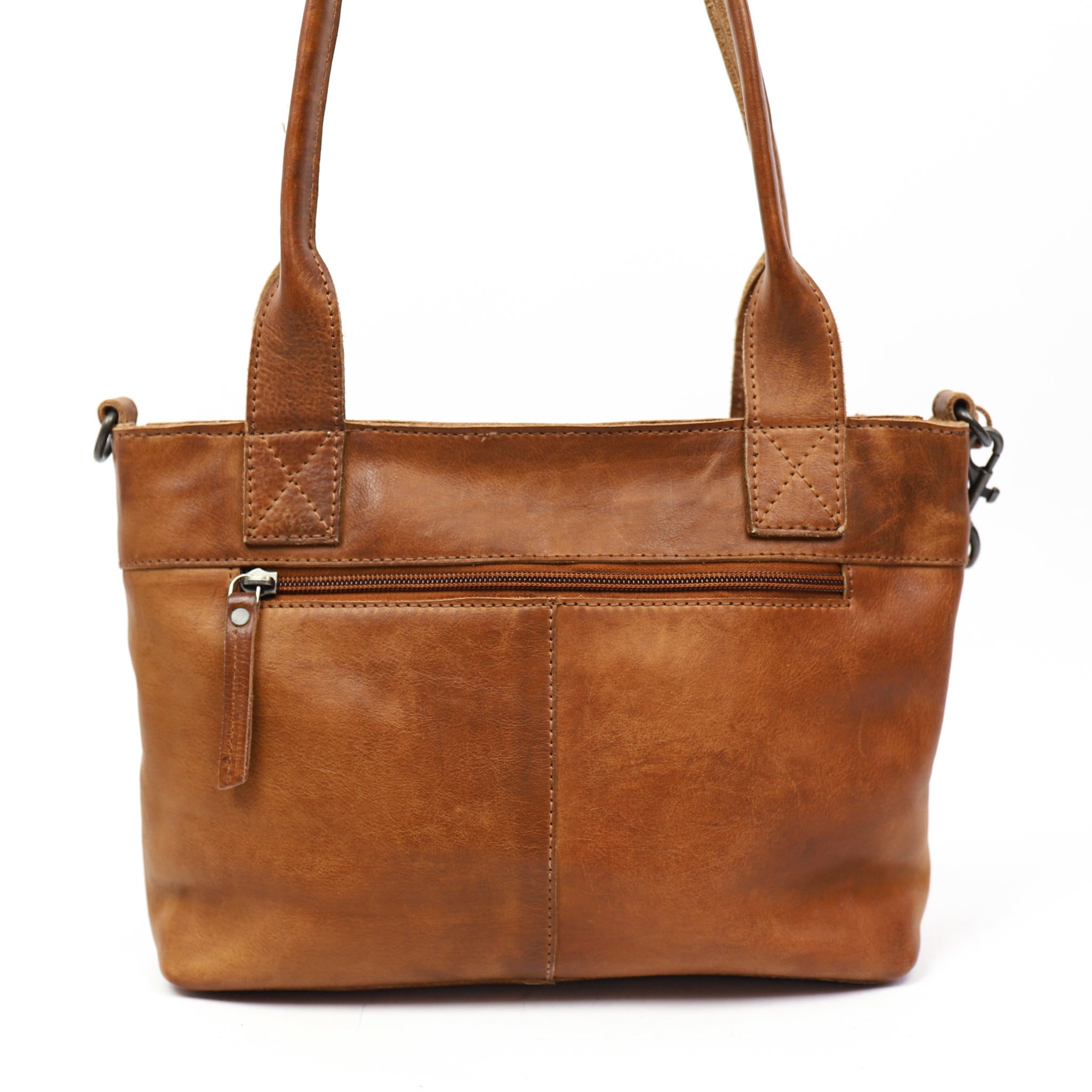 Hand/shoulder bag 'Katya' cognac