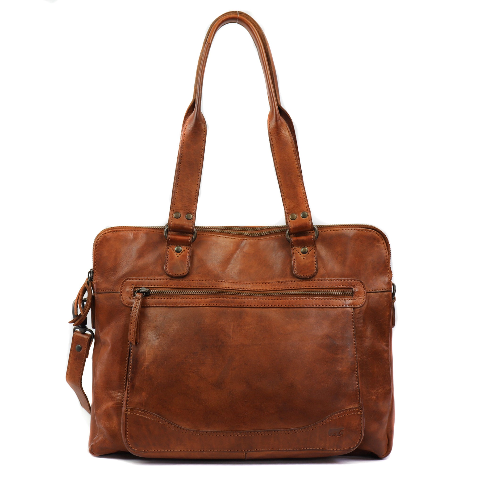 Hand/shoulder bag 'Lia' cognac