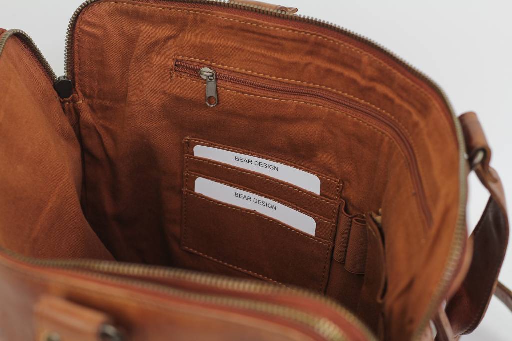 Hand/shoulder bag 'Lia' cognac