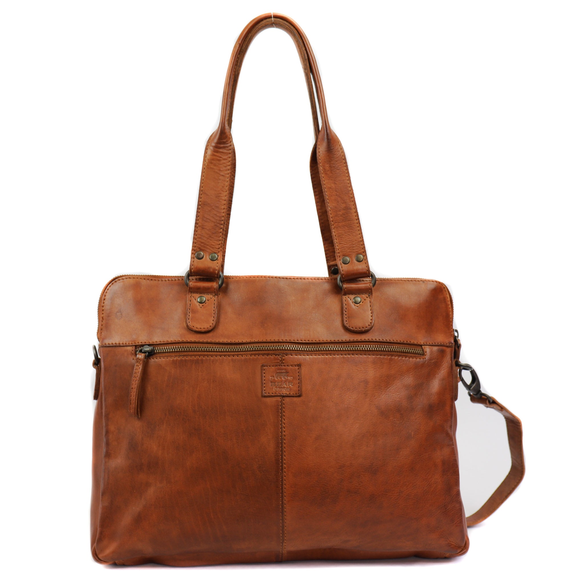 Hand/shoulder bag 'Lia' cognac