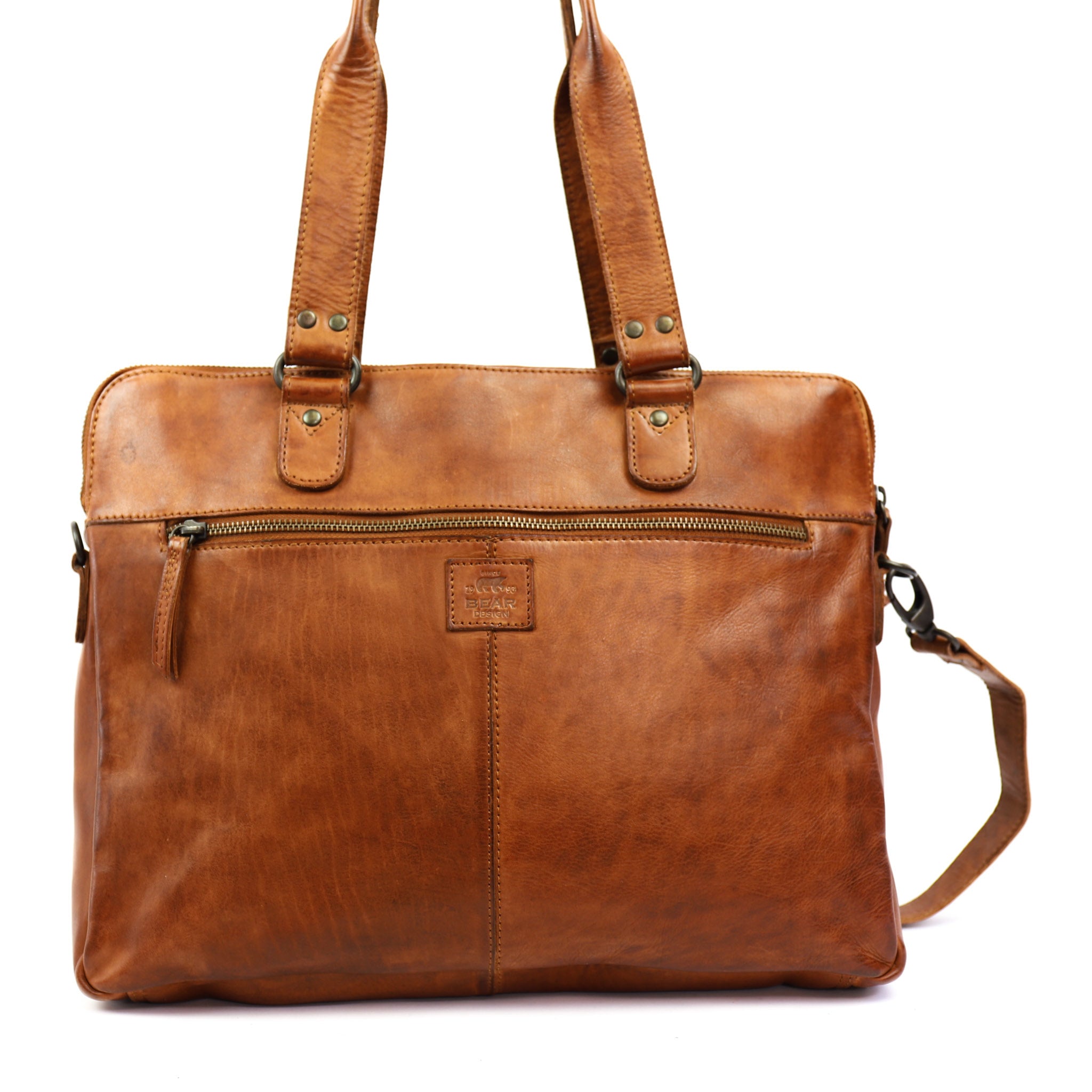 Hand/shoulder bag 'Lia' cognac