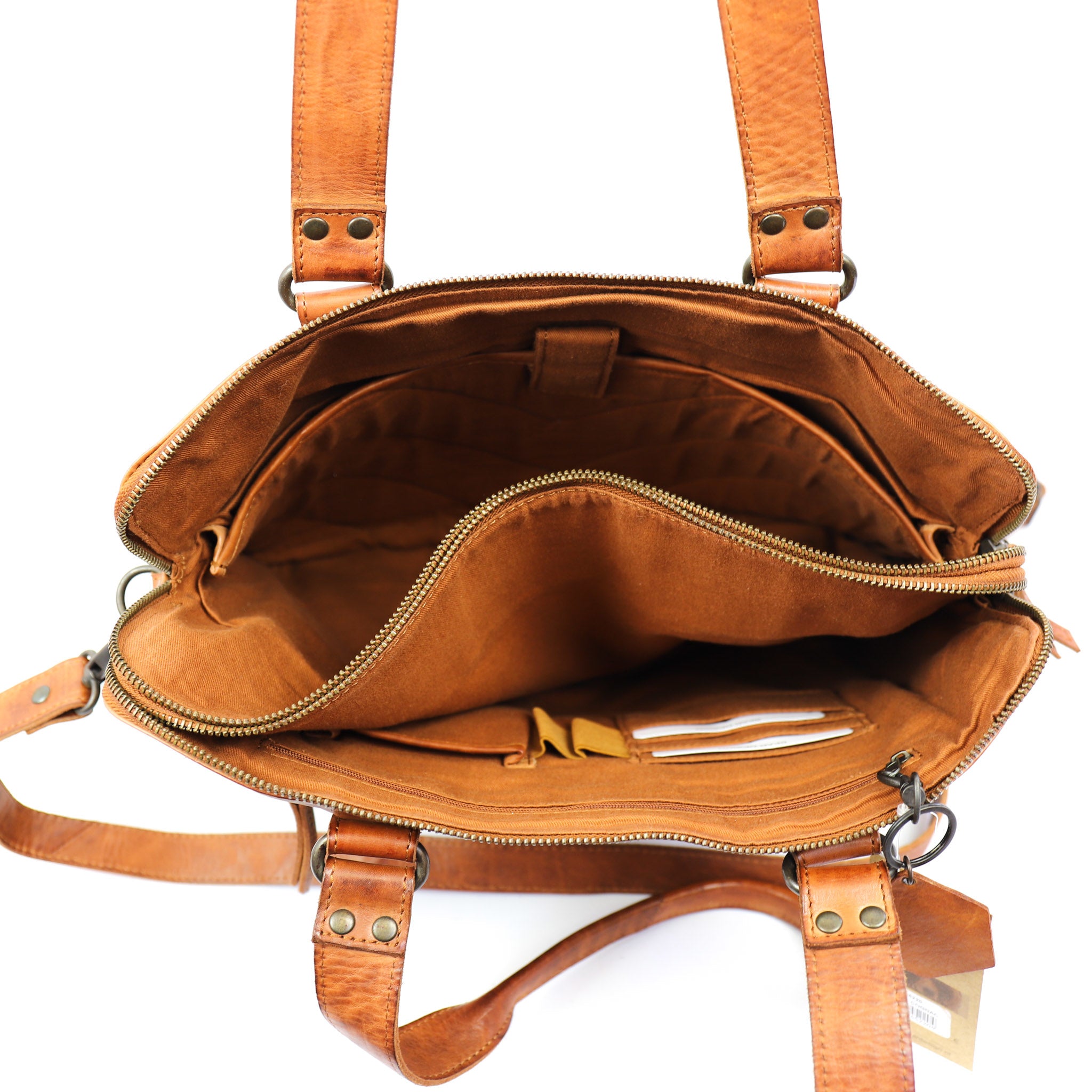 Hand/shoulder bag 'Lia' cognac