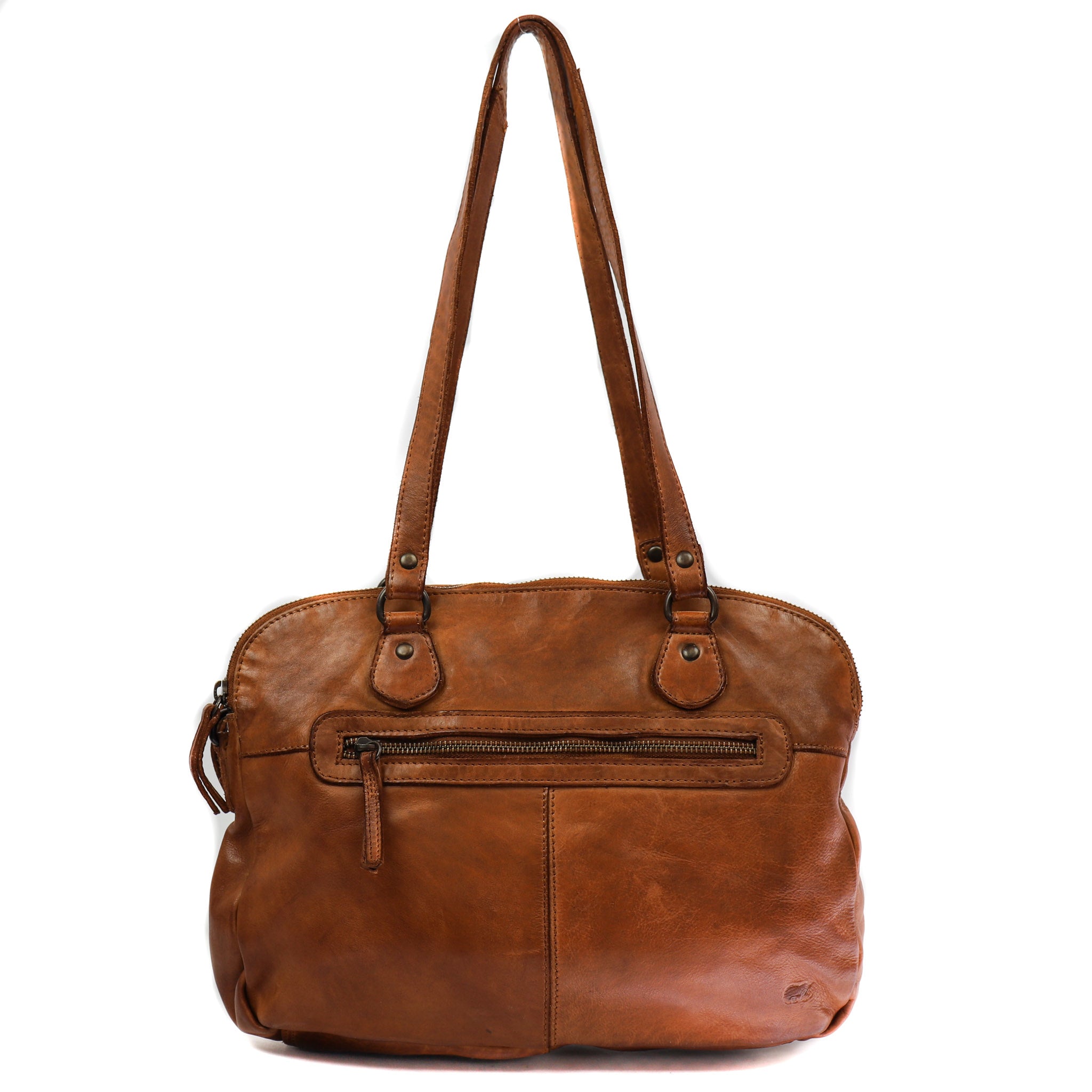 Hand/shoulder bag 'Lieke' cognac
