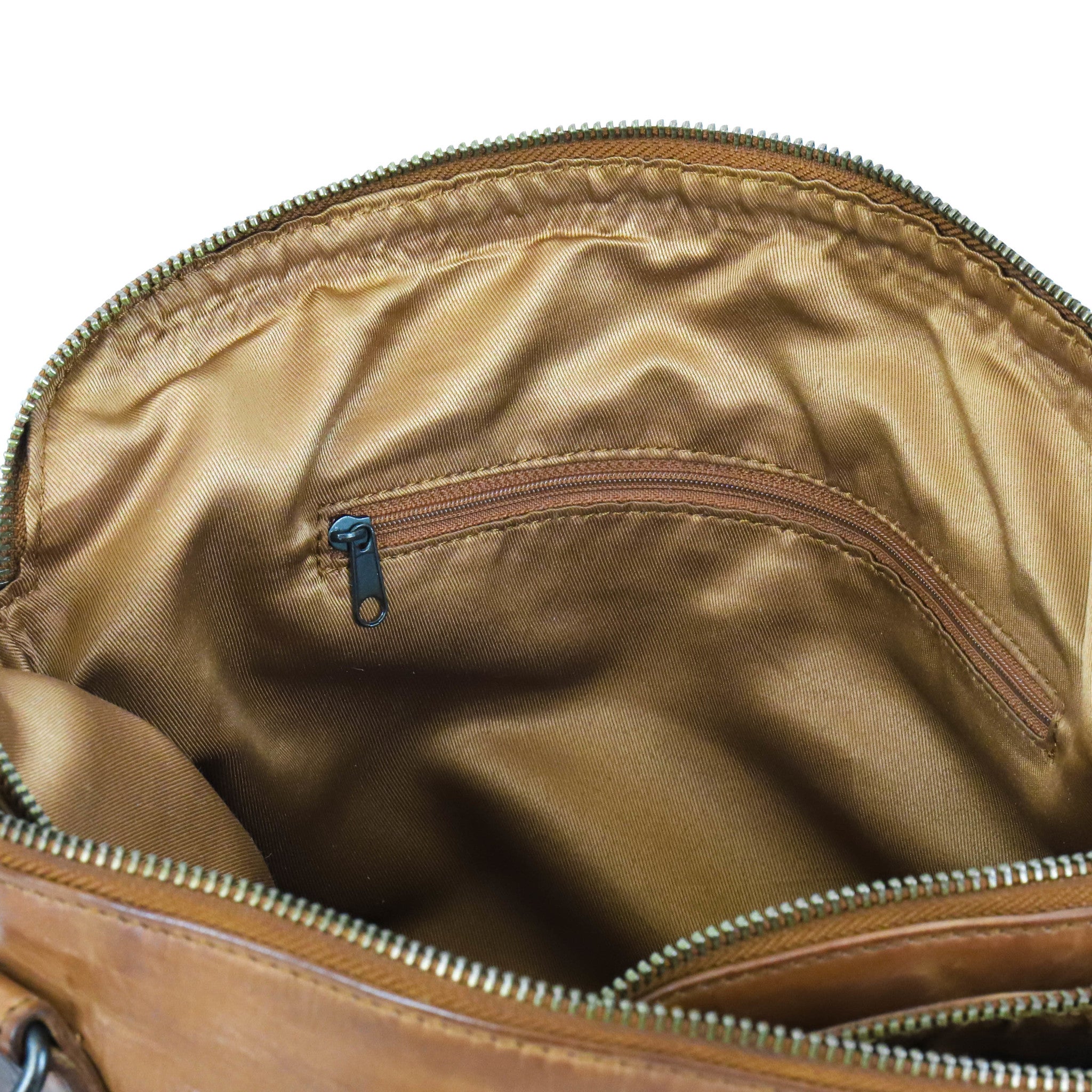 Hand/shoulder bag 'Lieke' cognac