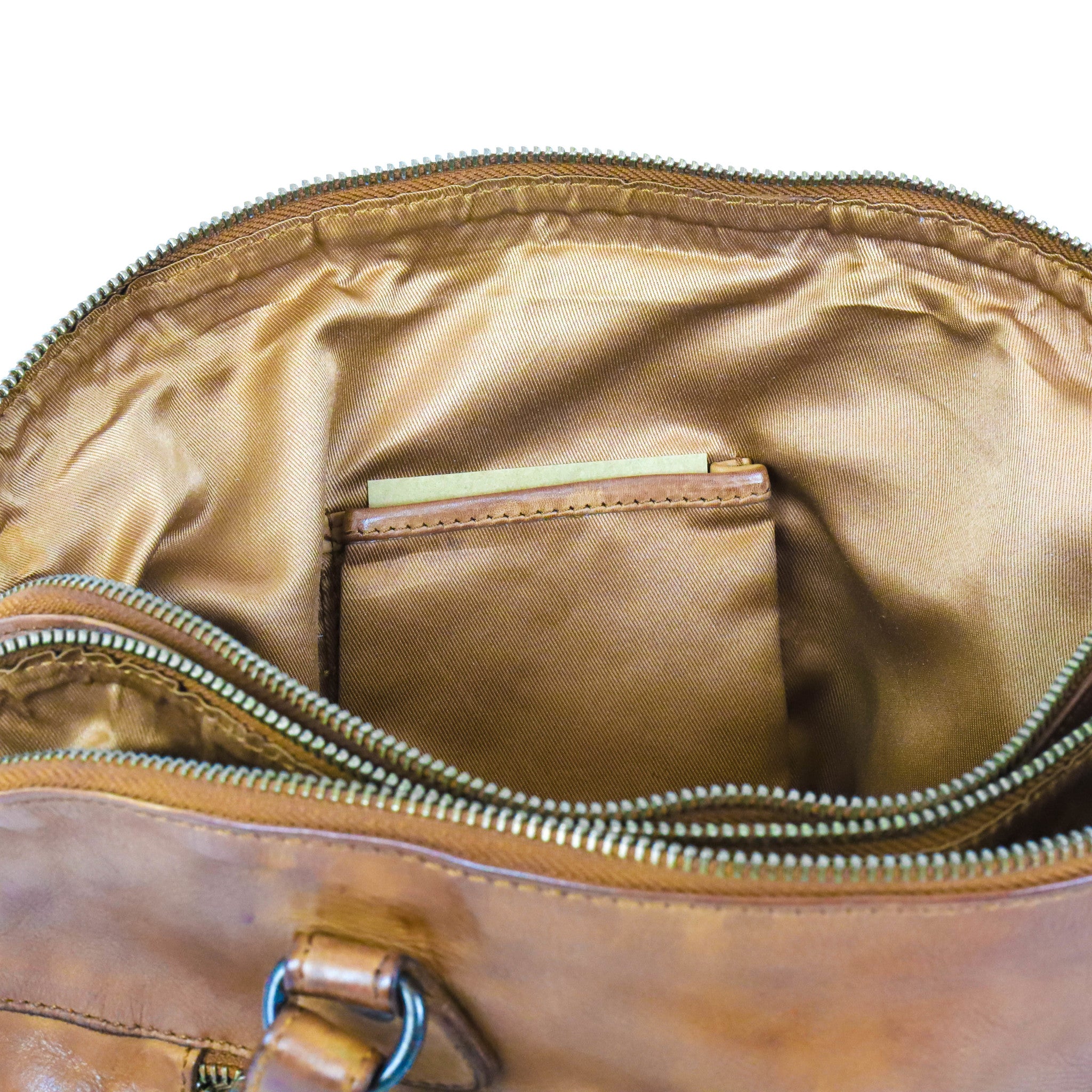 Hand/shoulder bag 'Lieke' cognac