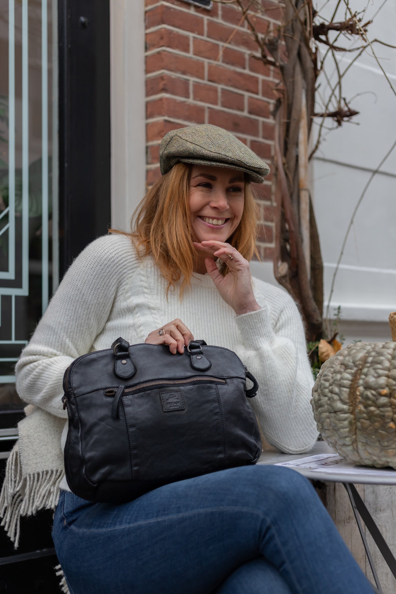 Hand/shoulder bag 'Lieke' black