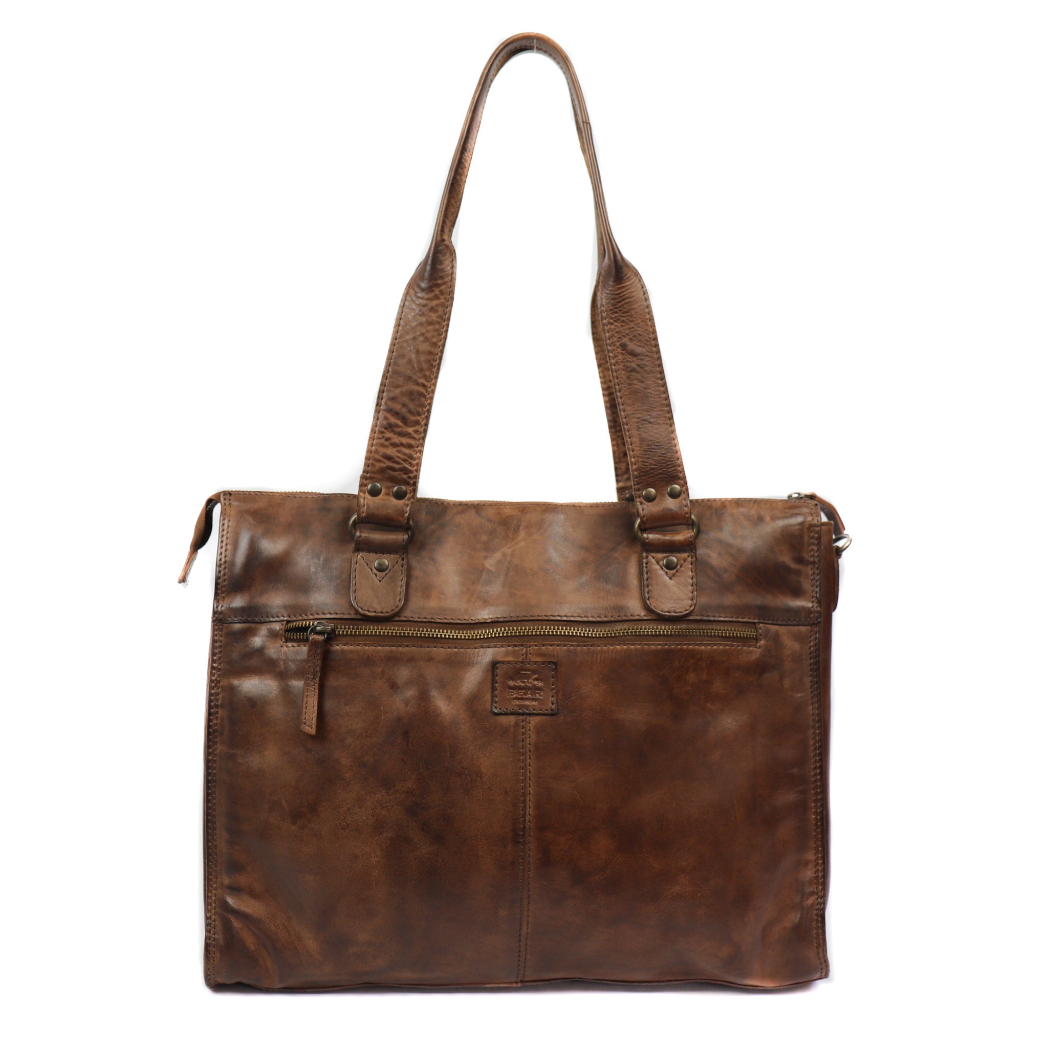 Hand/shoulder bag 'Mea' dark brown