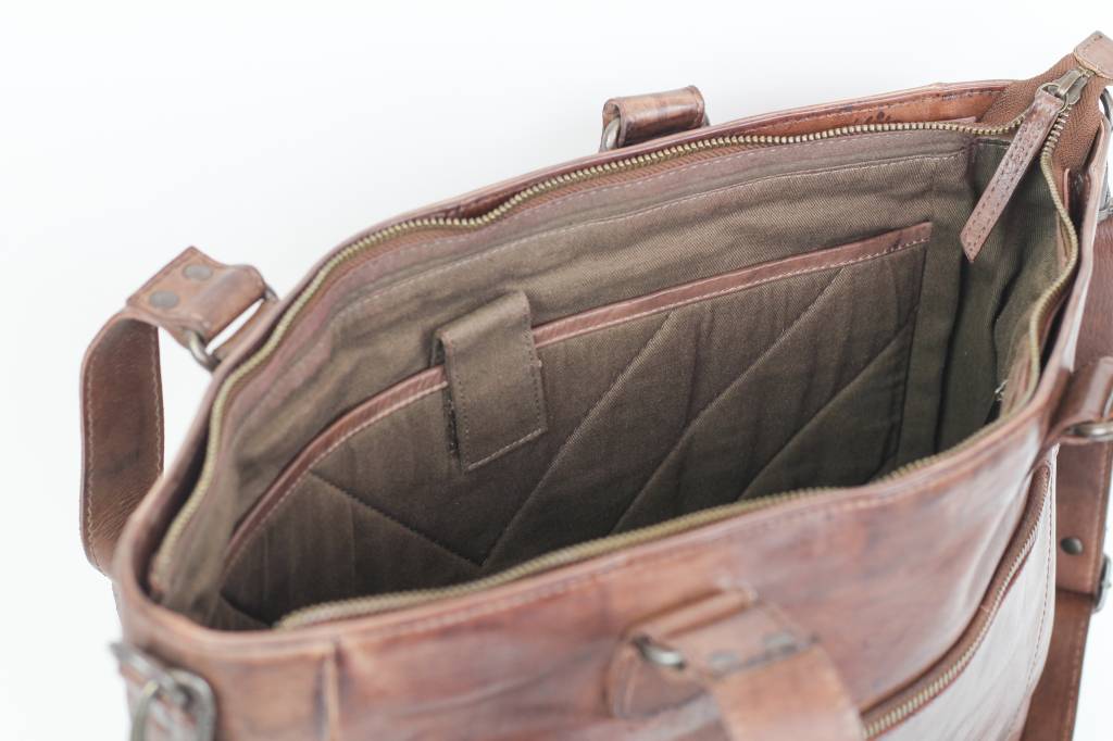 Hand/shoulder bag 'Mea' dark brown