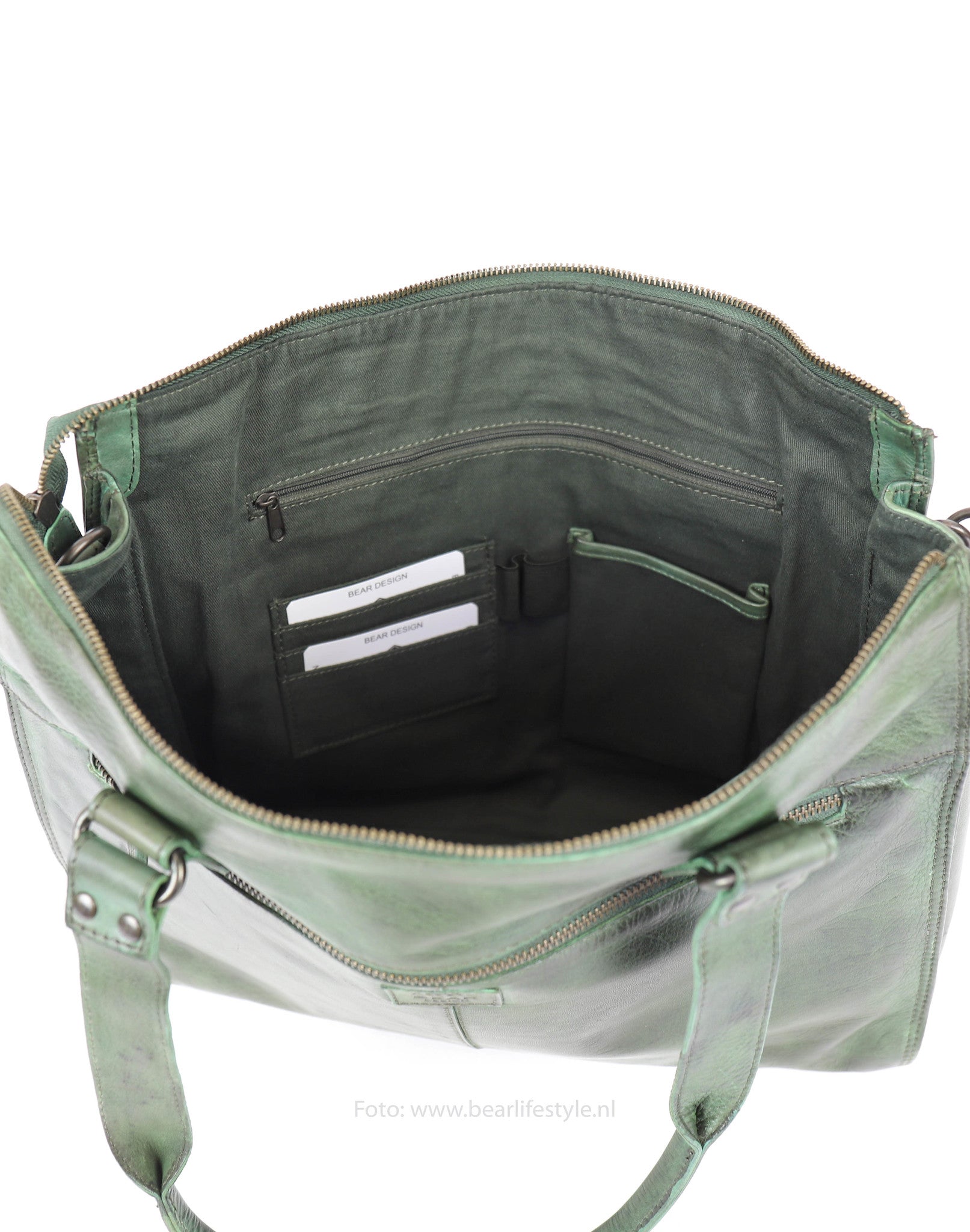 Hand/shoulder bag 'Mea' green