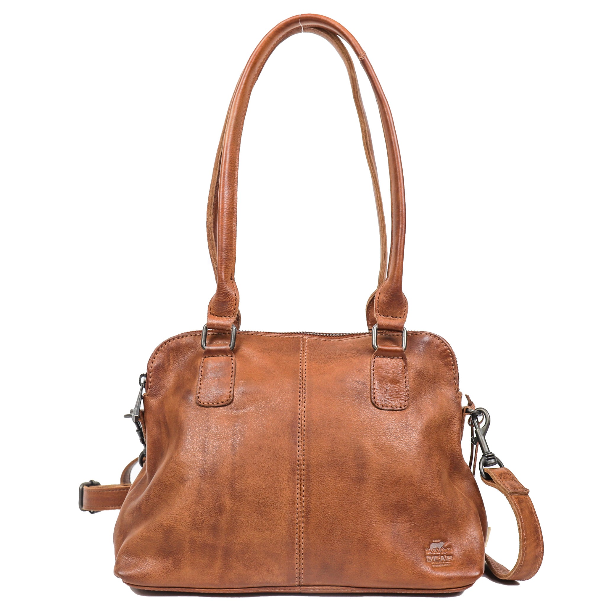 Hand/shoulder bag 'Petra' cognac - CP 1792