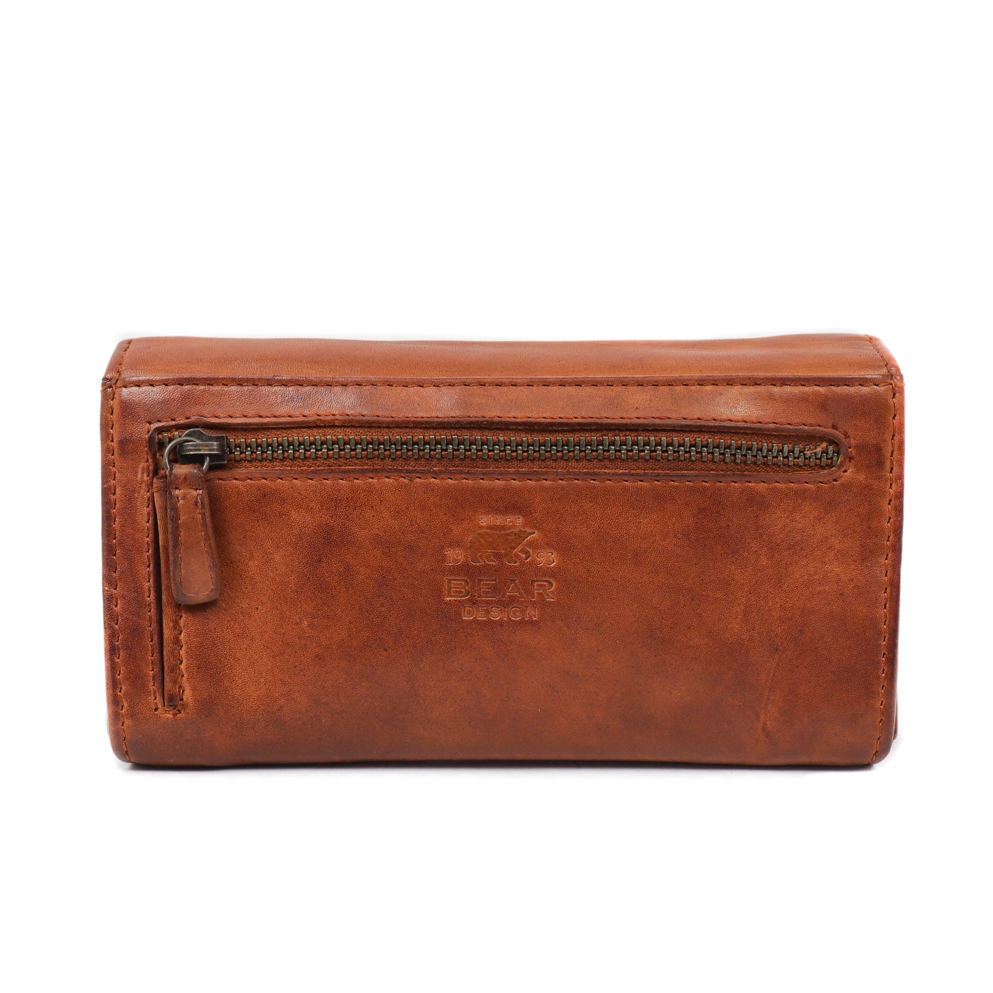 Overslag portemonnee 'Noor' cognac - CL 9918