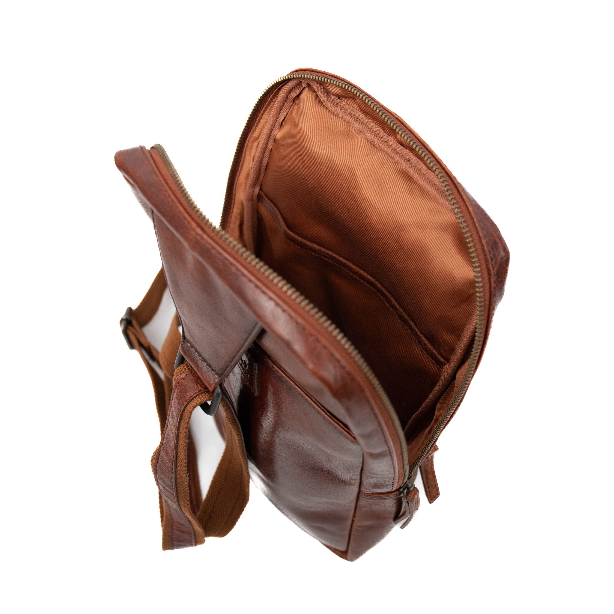 Crossbody bag 'Benjamin' cognac
