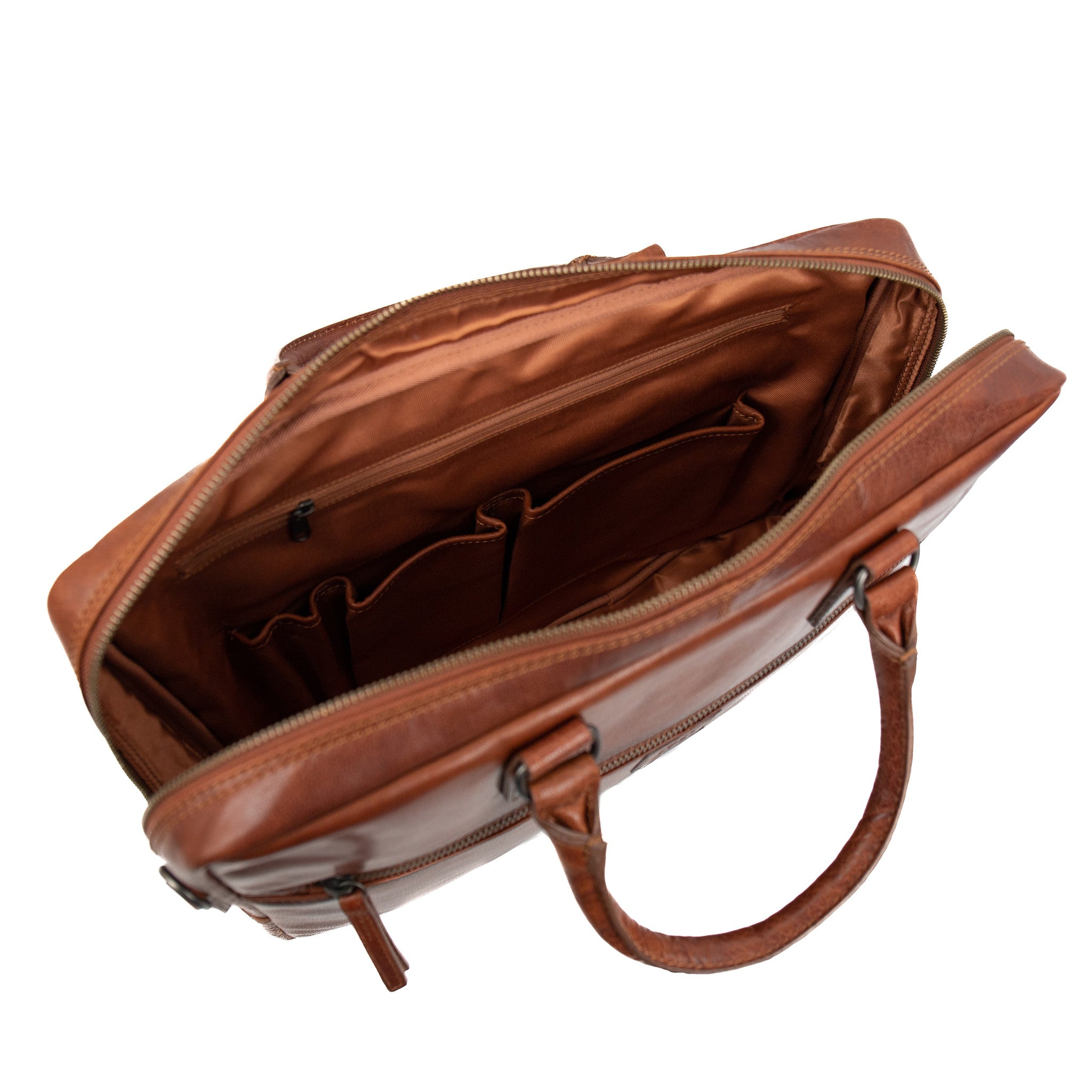 Laptop bag 'Milan' cognac - AD 43294