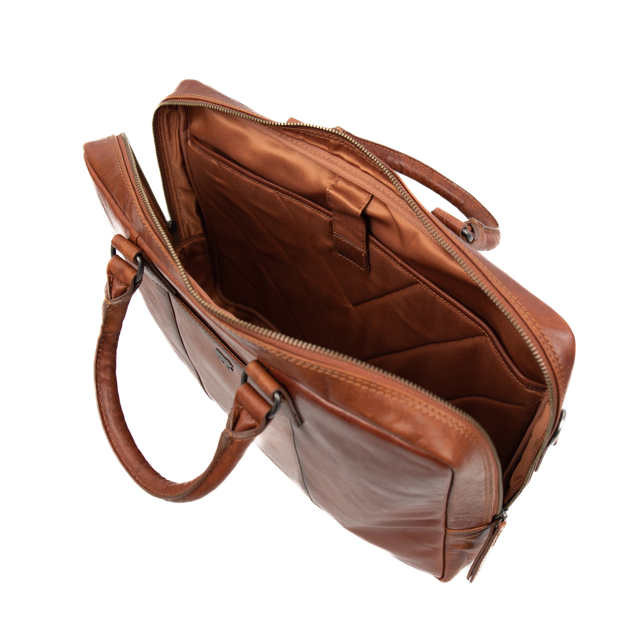 Laptop bag 'Milan' cognac - AD 43294