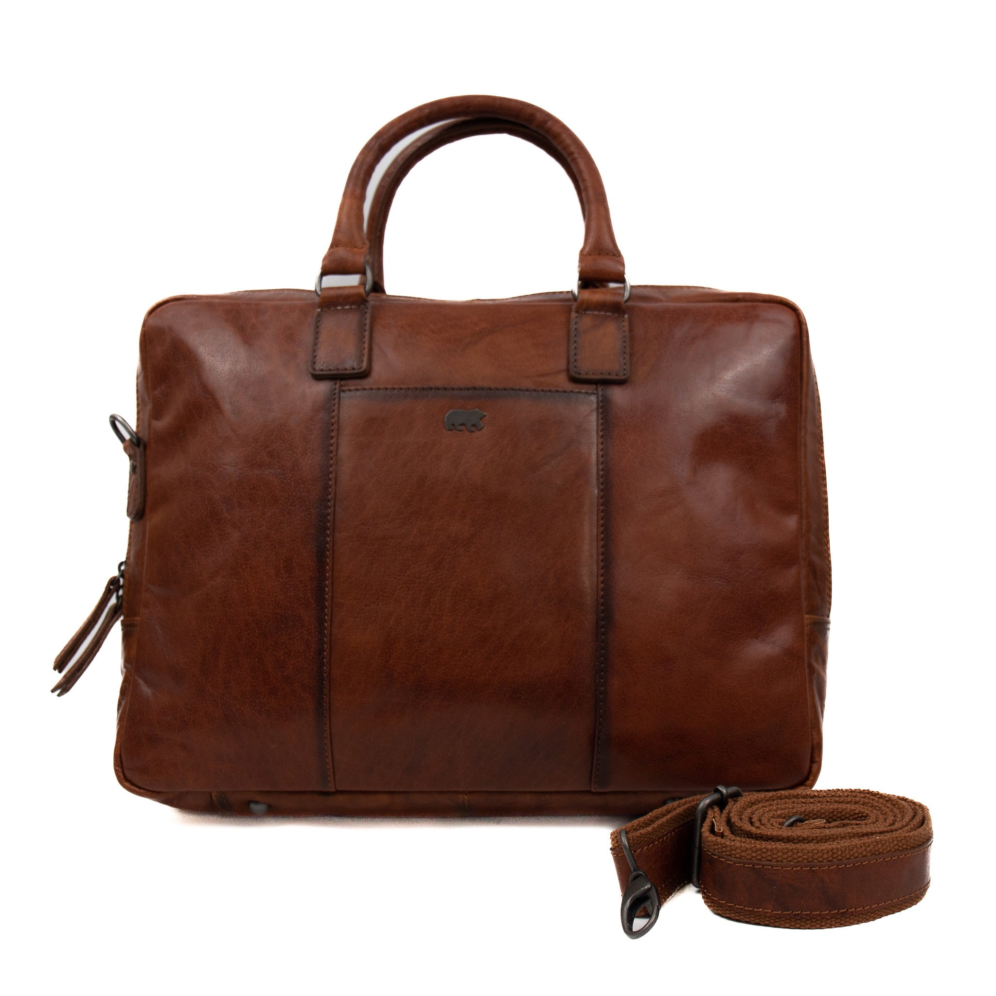 Laptop bag 'Milan' cognac - AD 43294