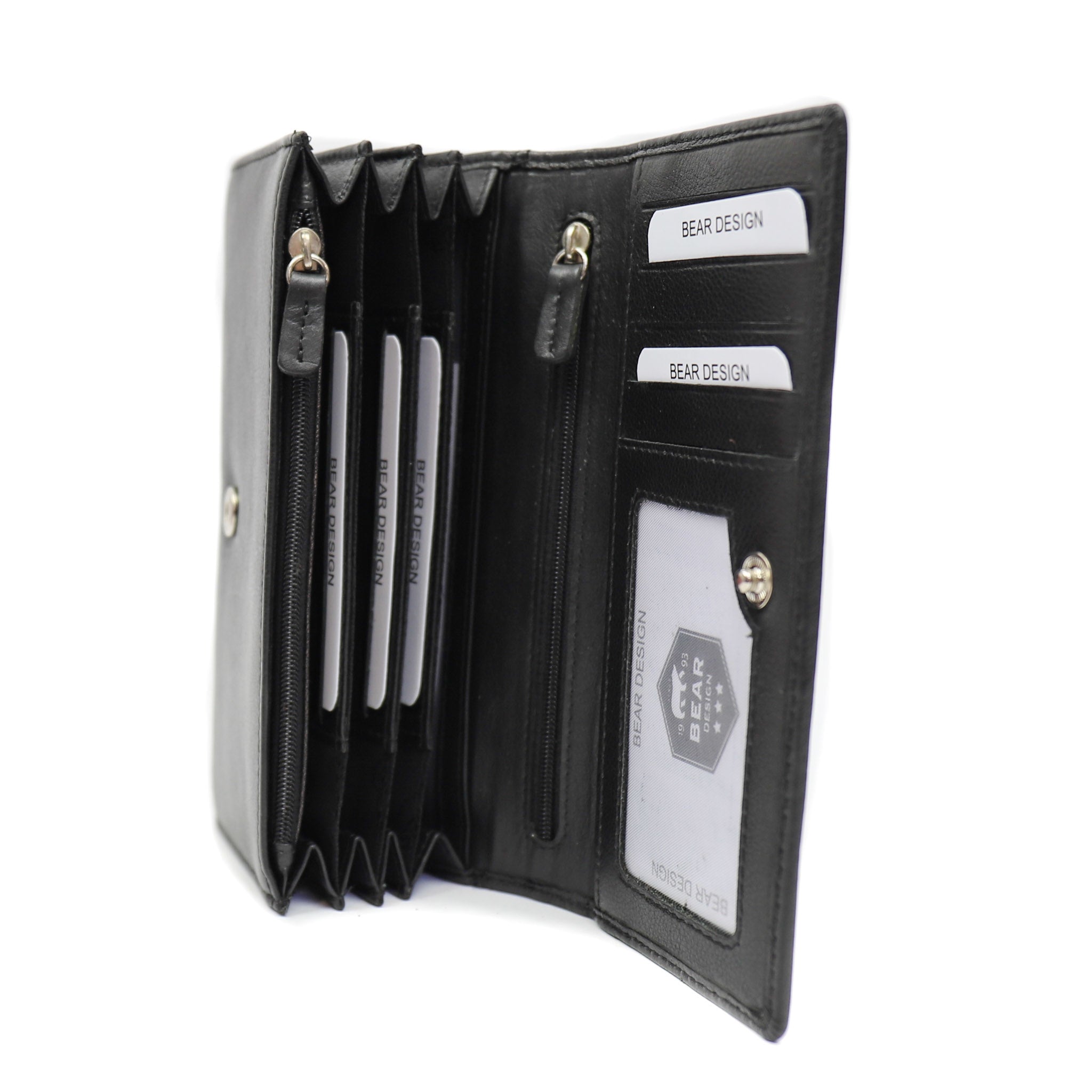 Damesportemonnee overslag 'Noor' - Zwart FR 9918 RFID