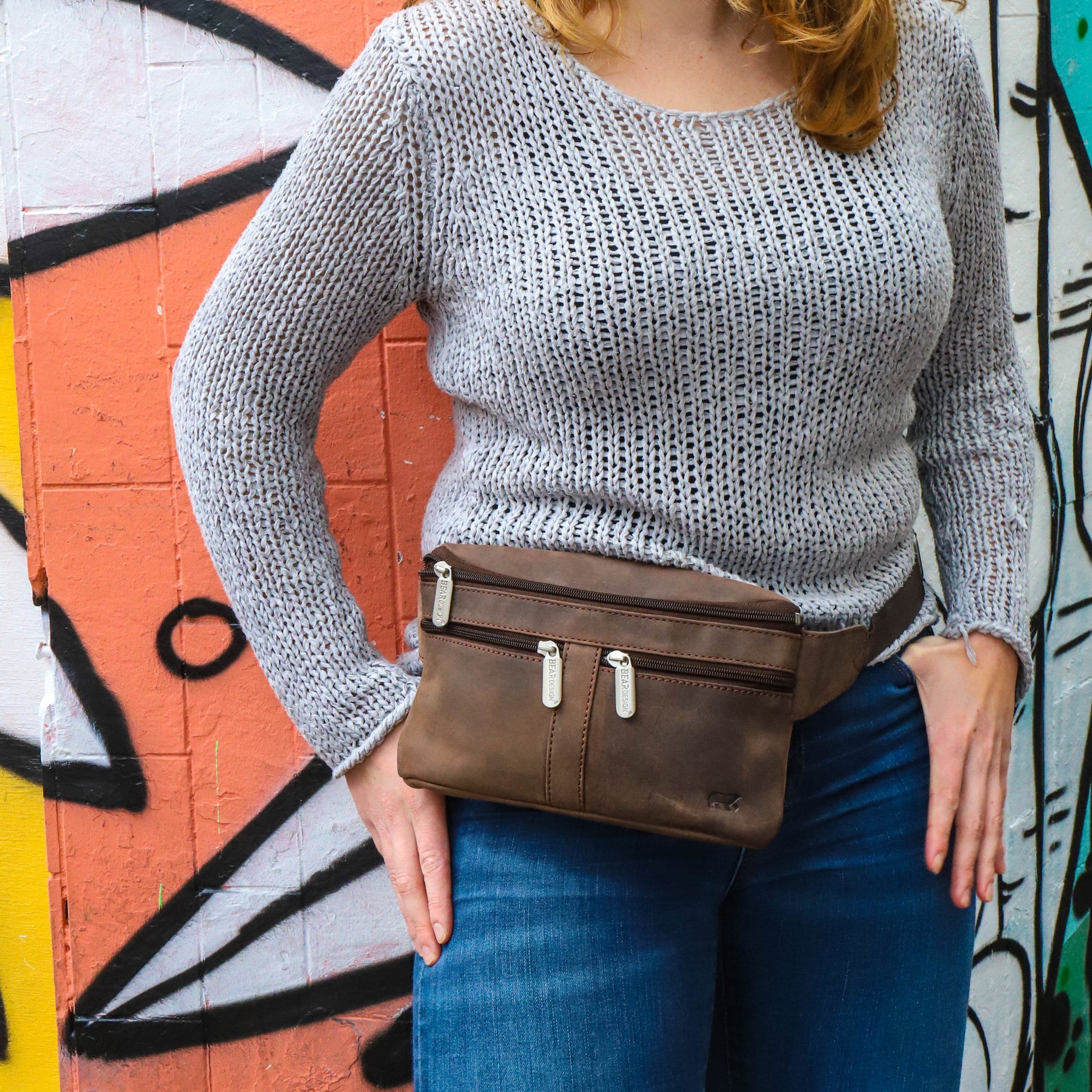 Hip bag 'Lana' brown