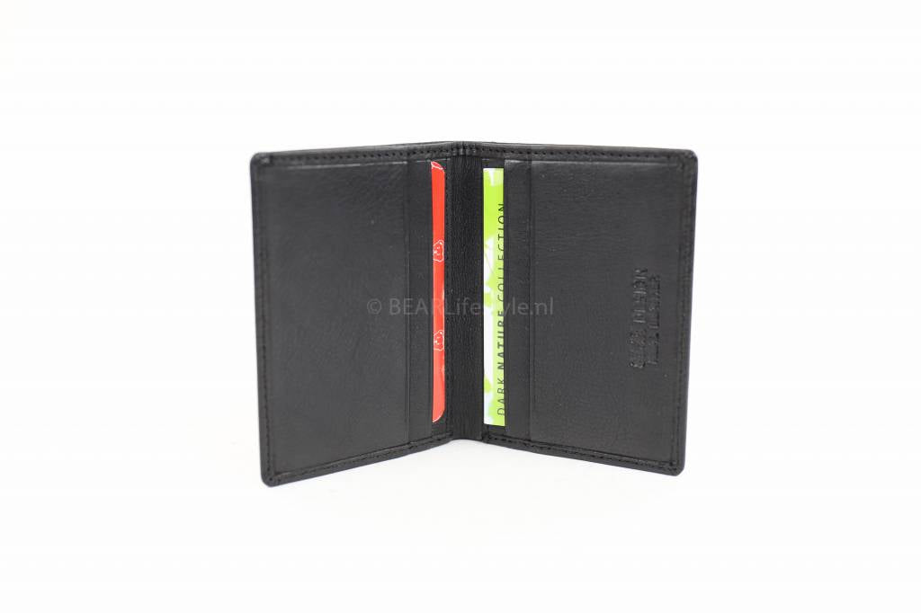 Filter-thin card wallet FR 14417 with bill compartment Black