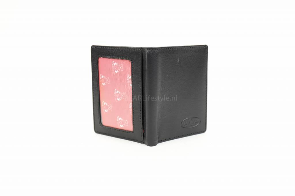 Filter-thin card wallet FR 14417 with bill compartment Black