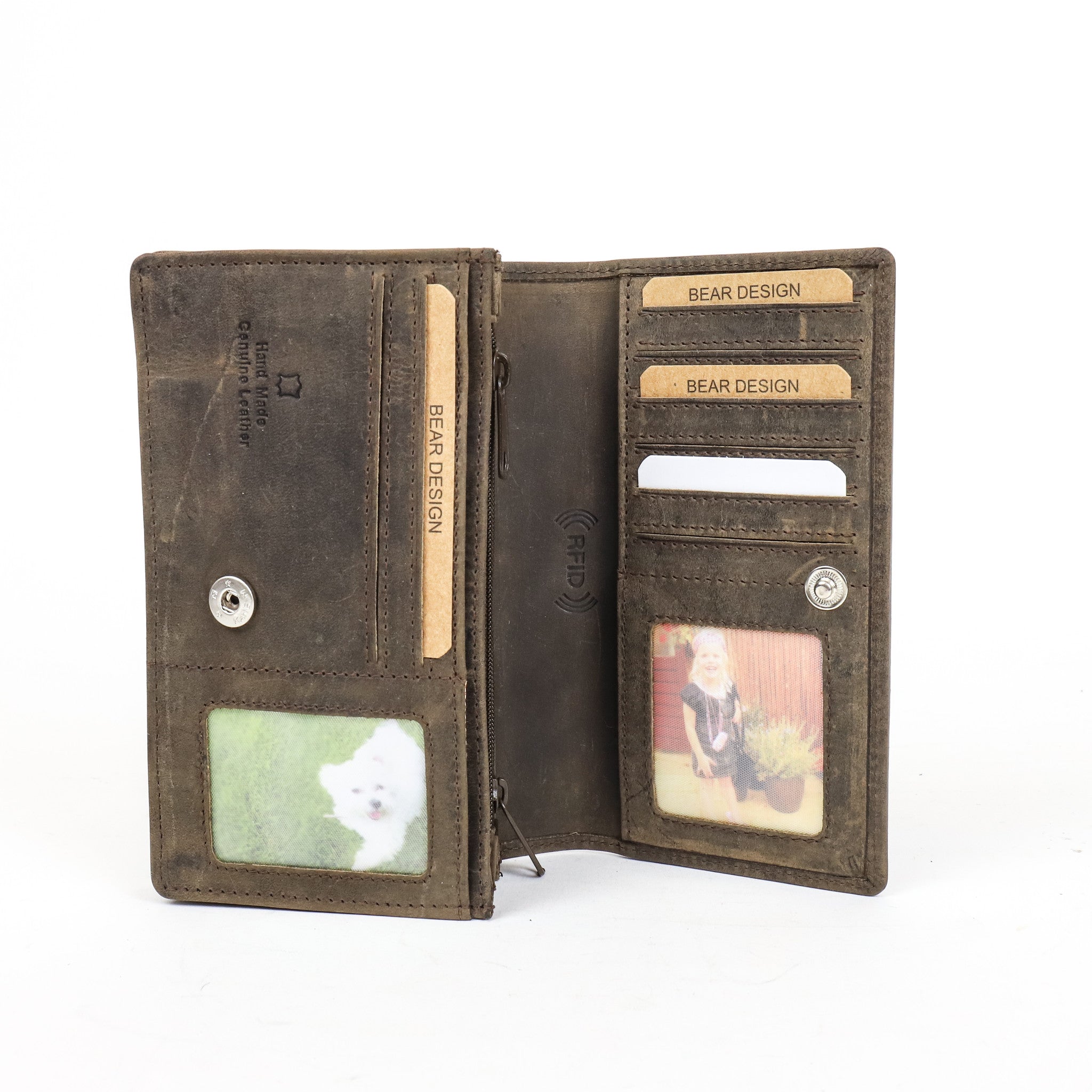 Overslag portemonnee 'Emma' bruin