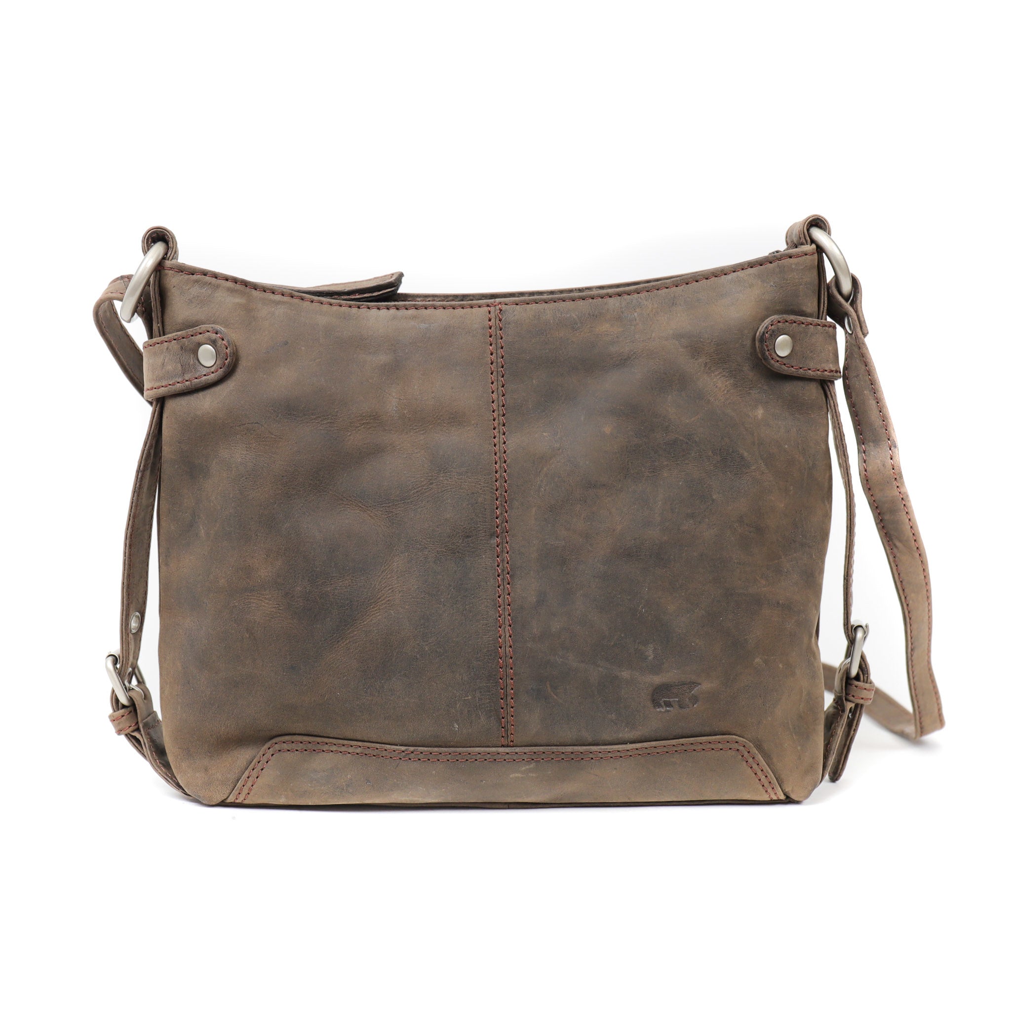 Shoulder bag 'Petra' Dark brown