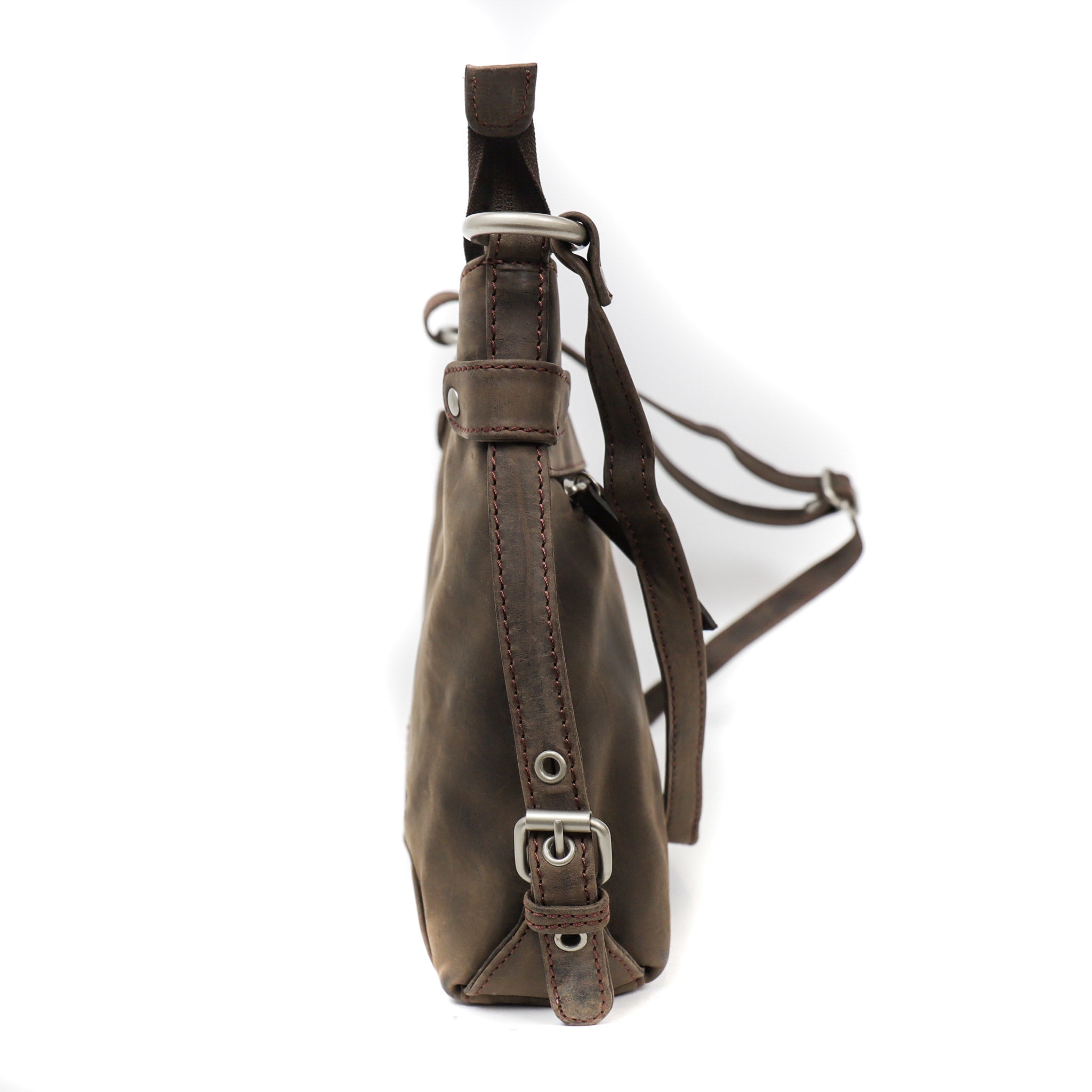Shoulder bag 'Petra' Dark brown