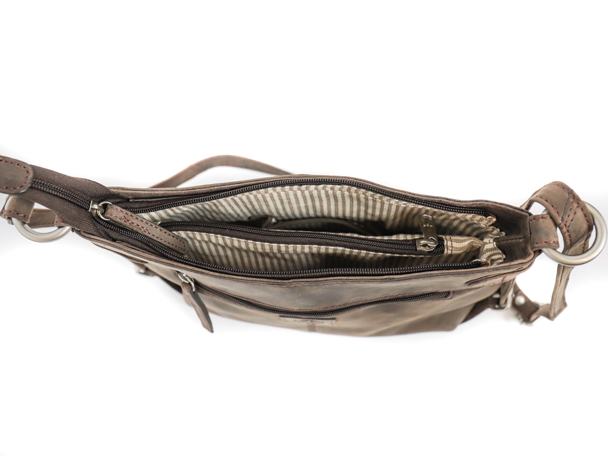 Shoulder bag 'Petra' Dark brown