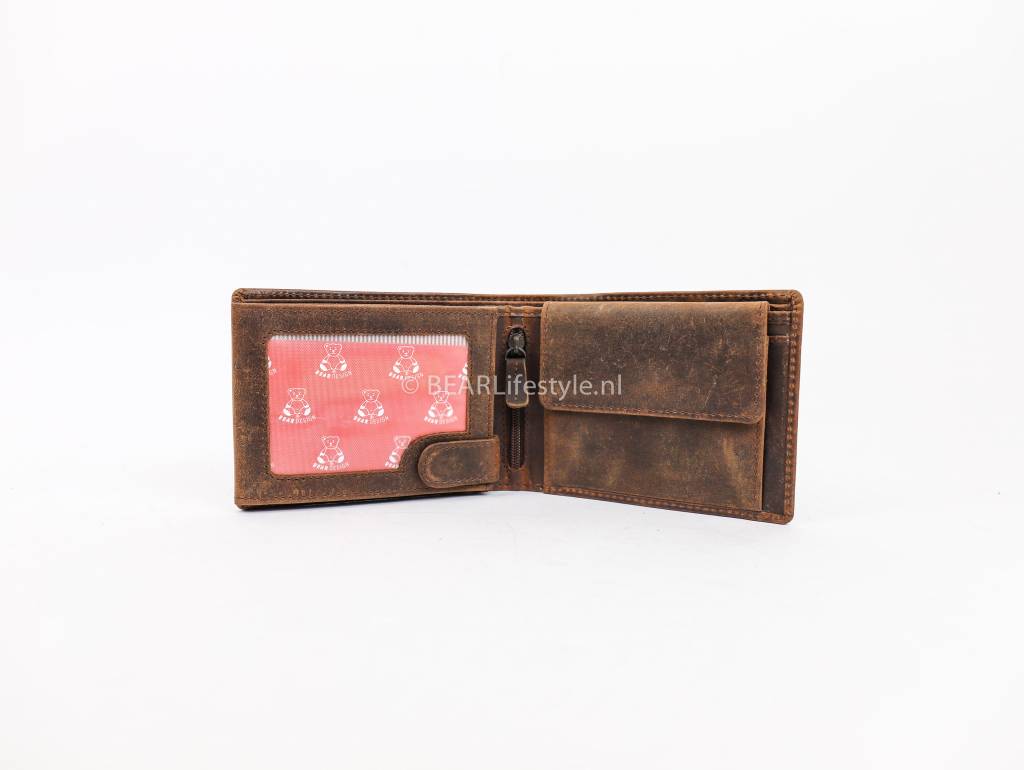 Billfold 'Jan' vintage bruin