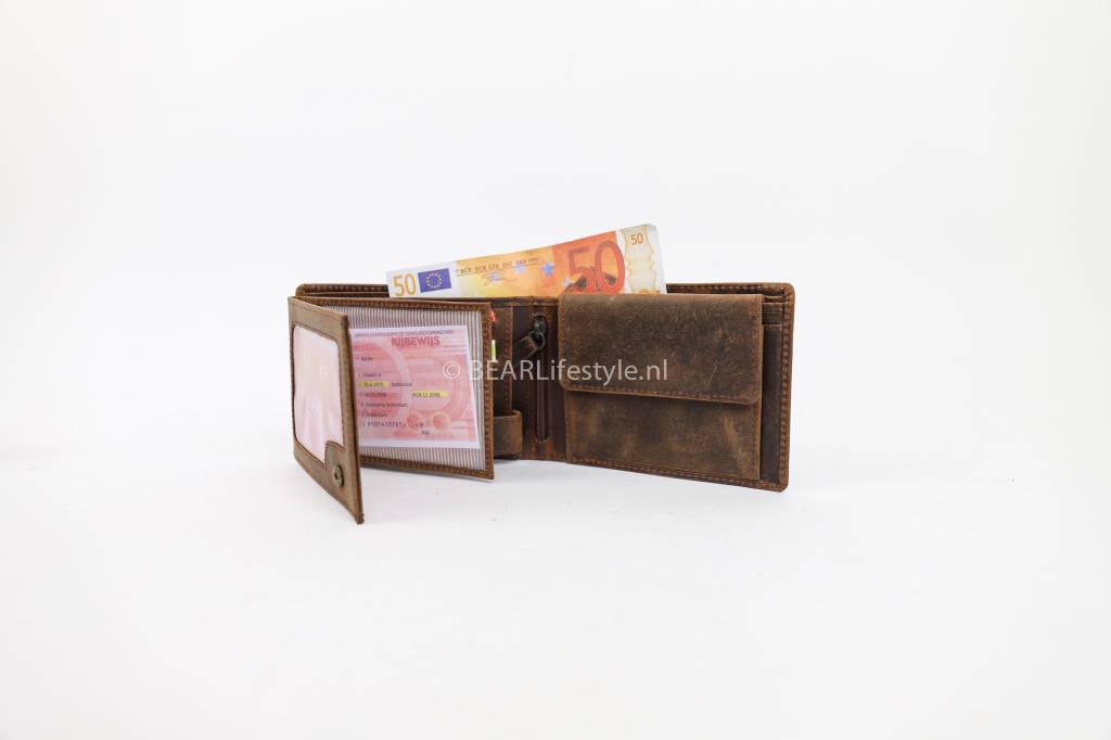 Billfold 'Jan' vintage bruin