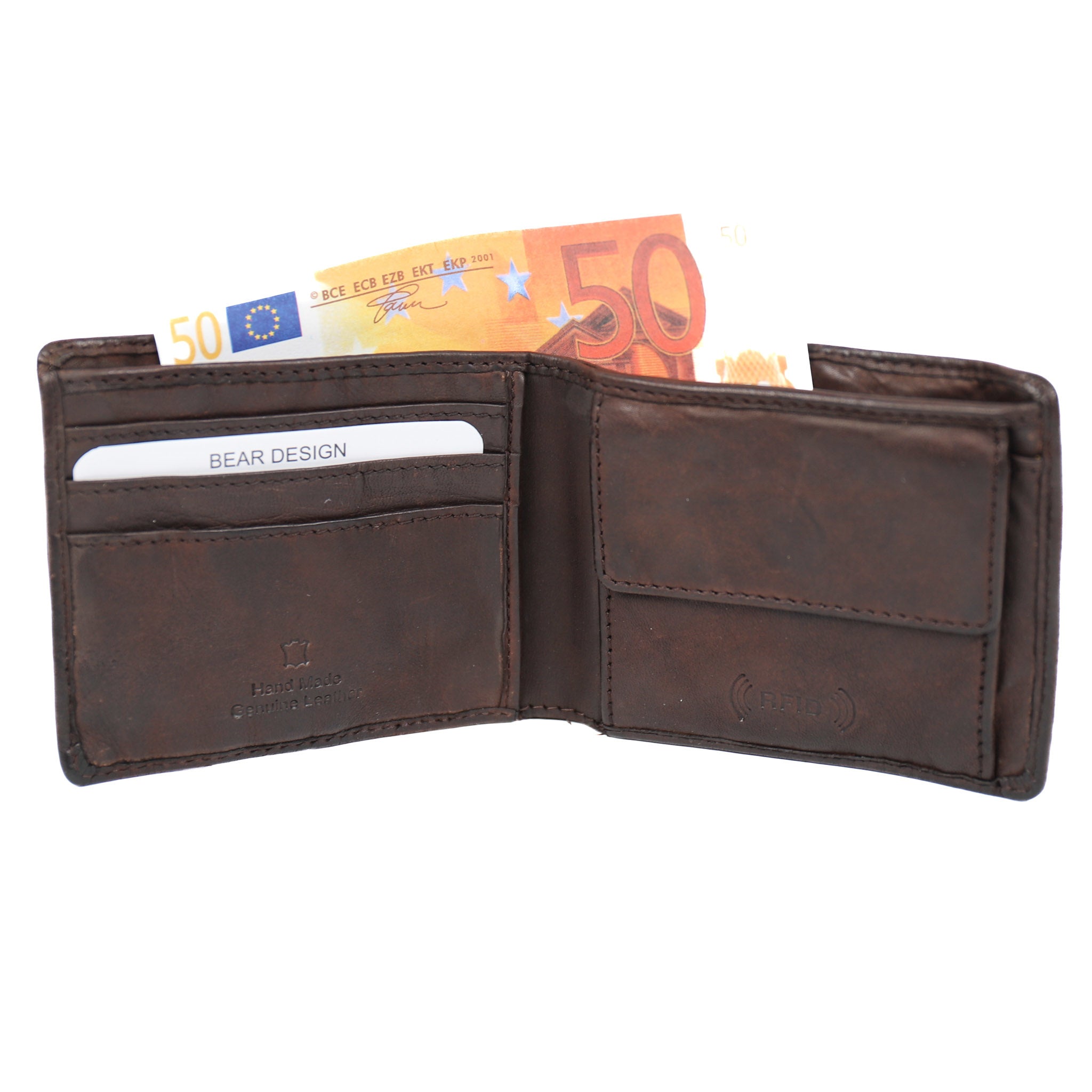 Billfold 'Fabian' dark brown