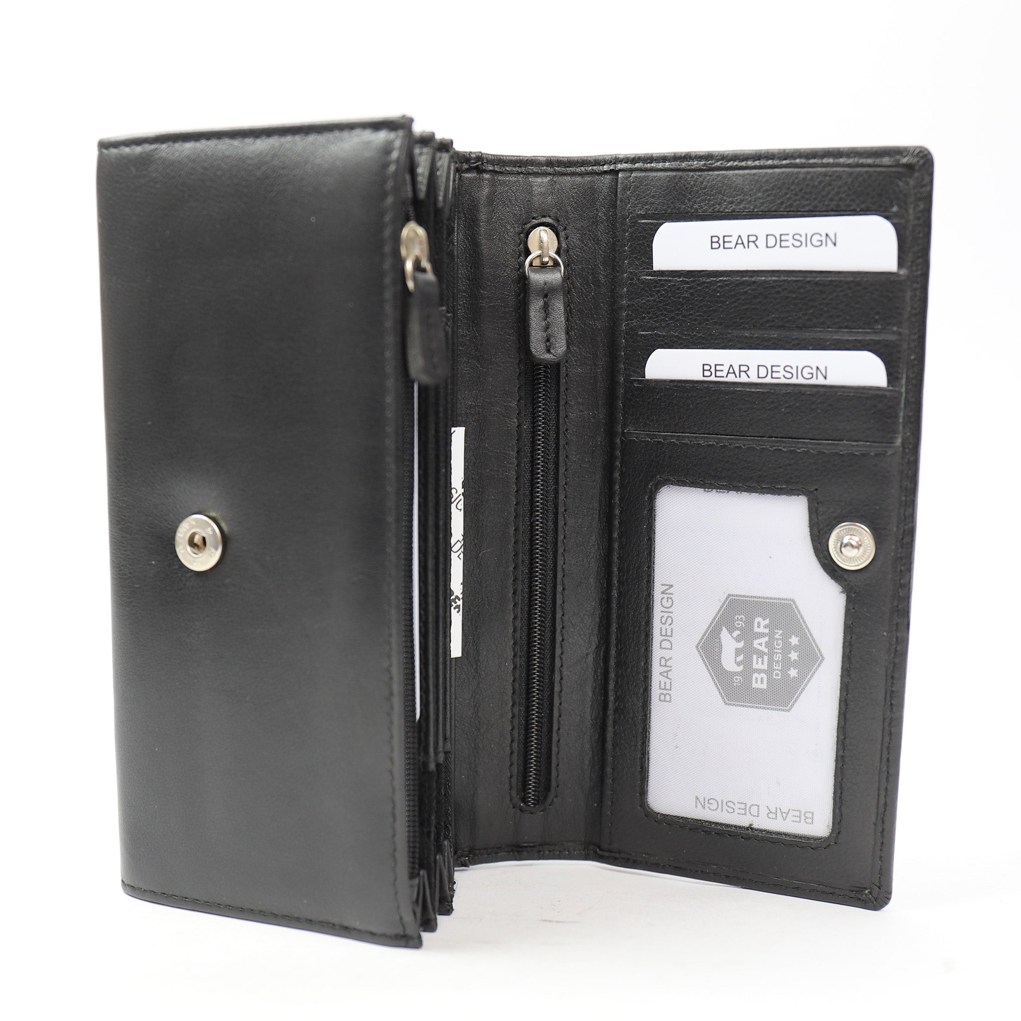 Damesportemonnee overslag 'Noor' - Zwart FR 9918 RFID