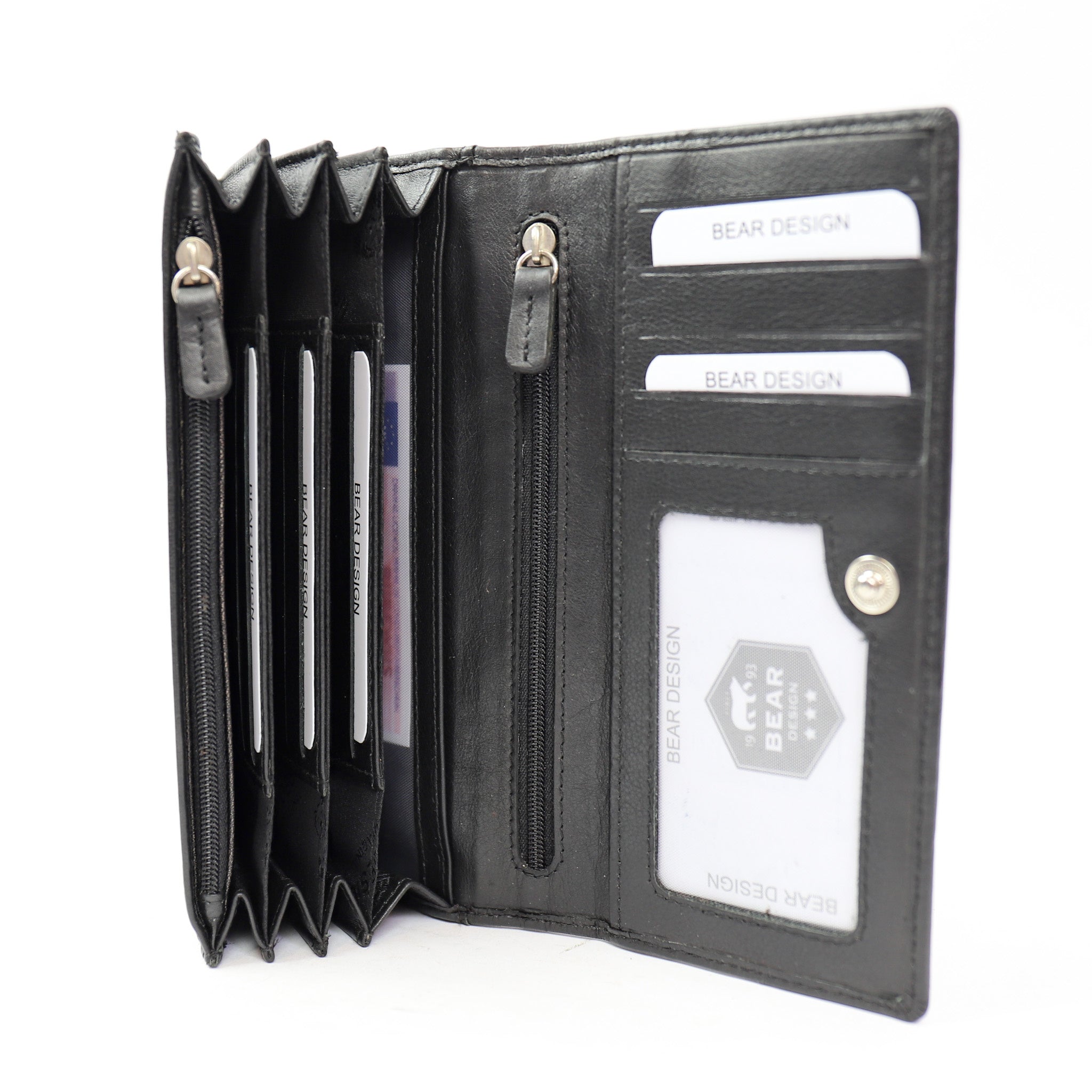 Damesportemonnee overslag 'Noor' - Zwart FR 9918 RFID