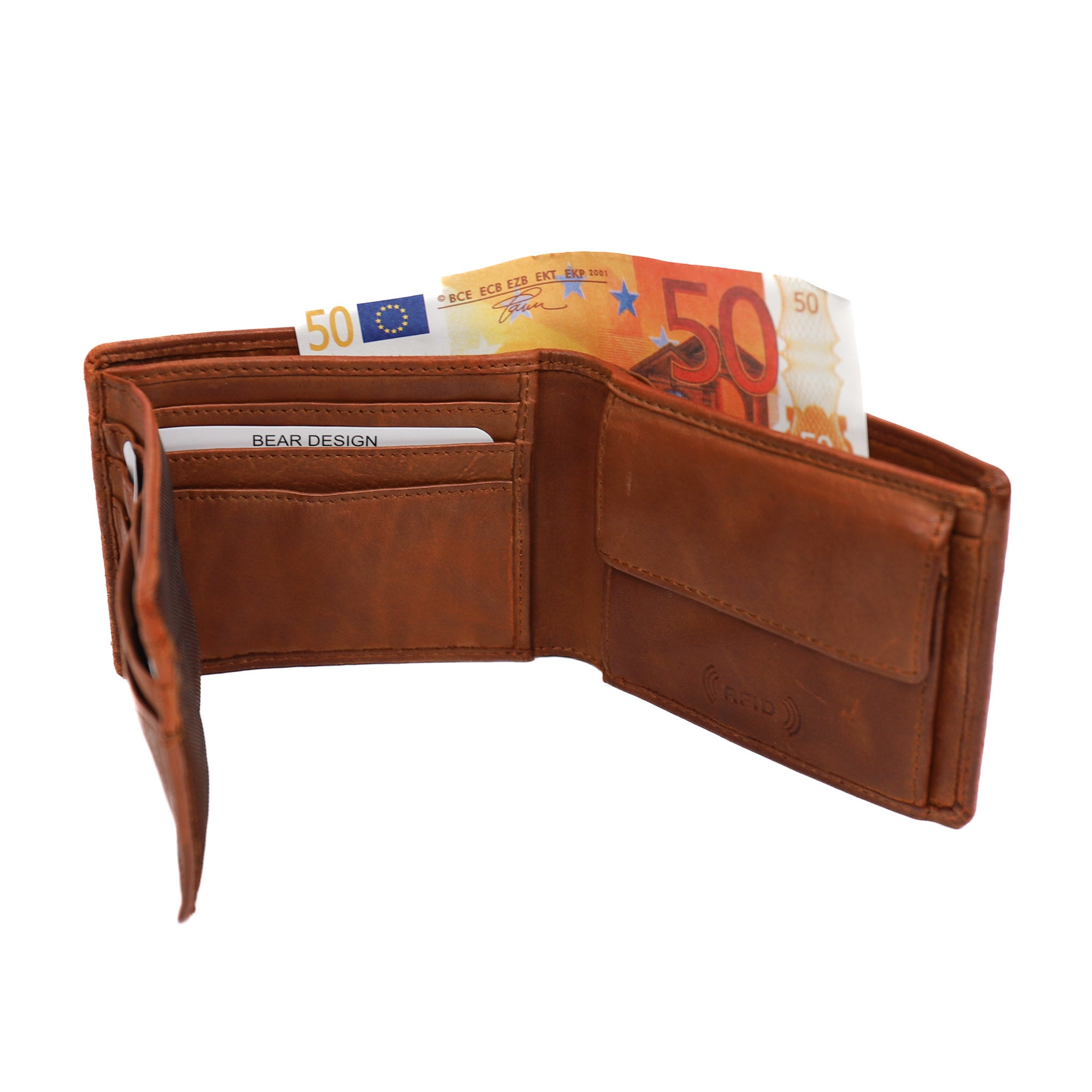 Billfold 'Lucas' cognac