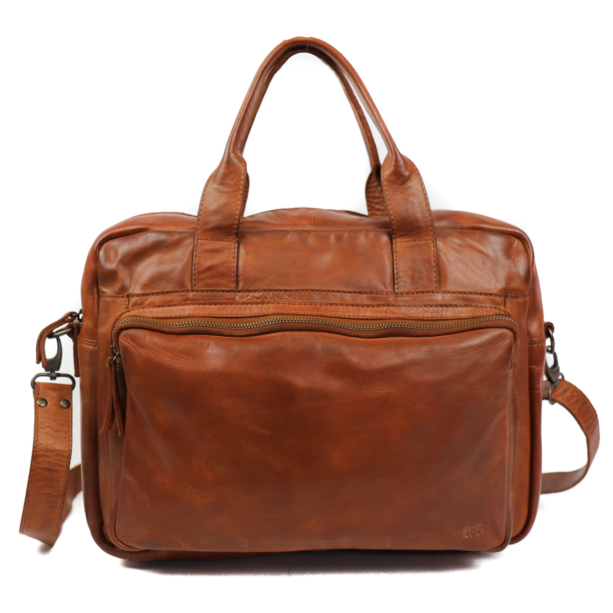 Laptoptas 'Hugo' cognac - CL 32815