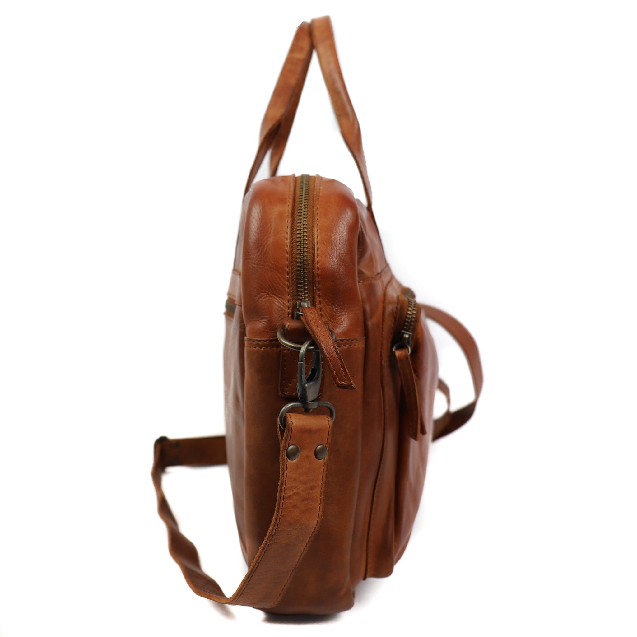 Laptoptas 'Hugo' cognac - CL 32815
